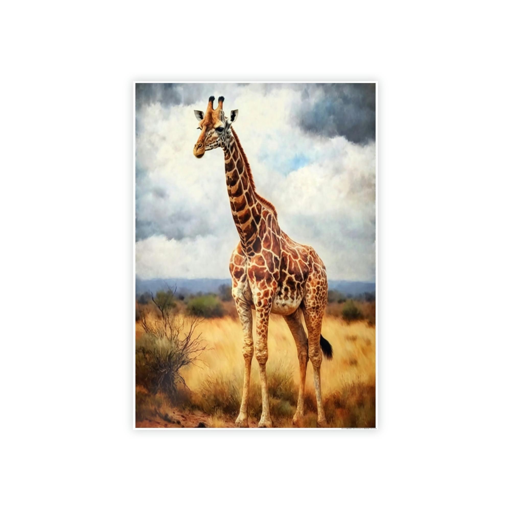 Giraffes Giraffe Grace: Natural Canvas Print of Elegant Creatures