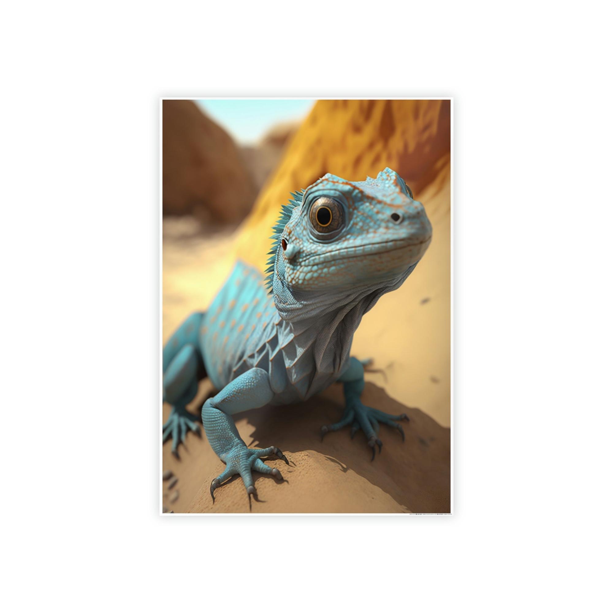 Lizards Lizard in the Wild: Vibrant Canvas and Poster of a Majestic Reptile