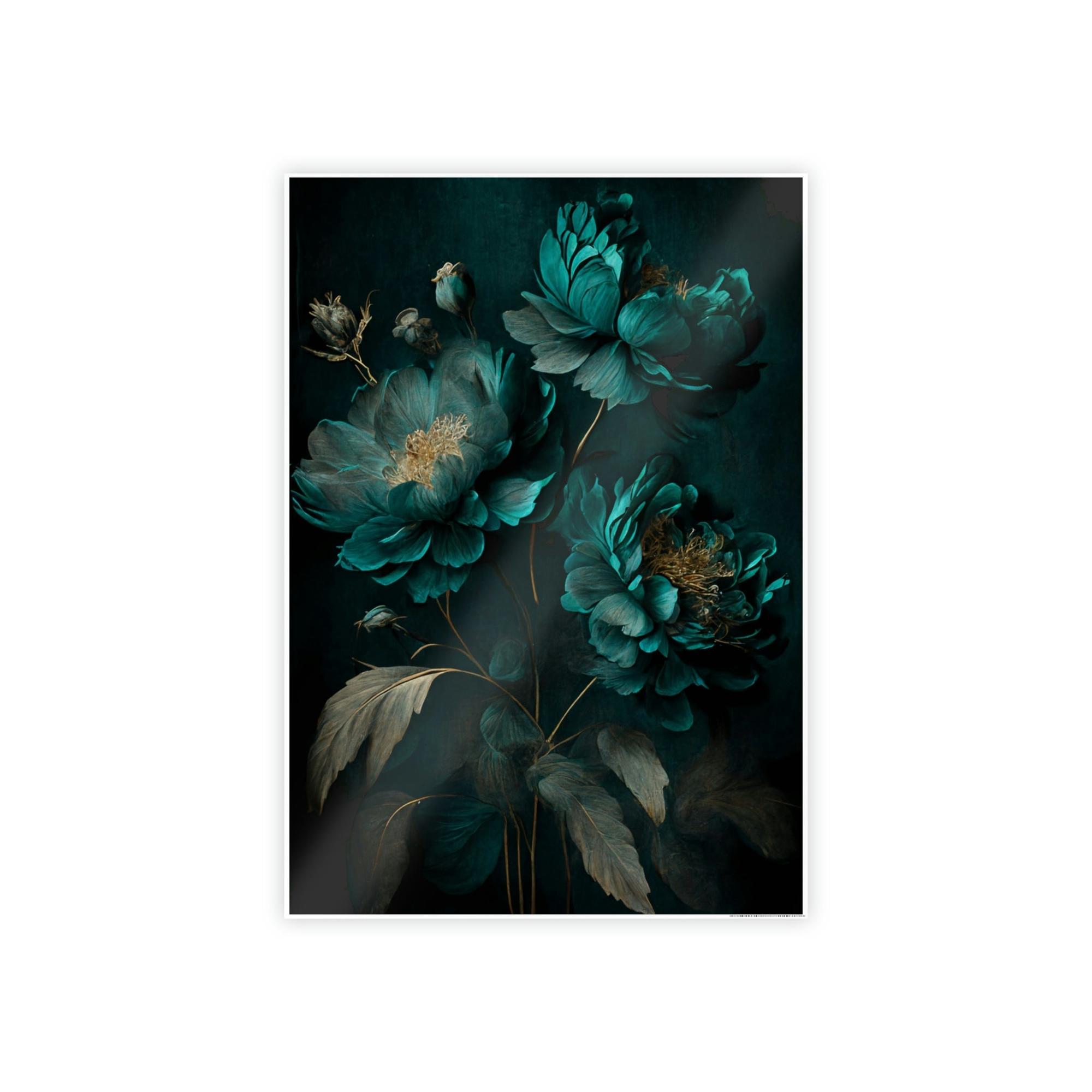 Abstract Flower Natural Canvas & Poster Print of Abstract Blooms: Floral Wall Art