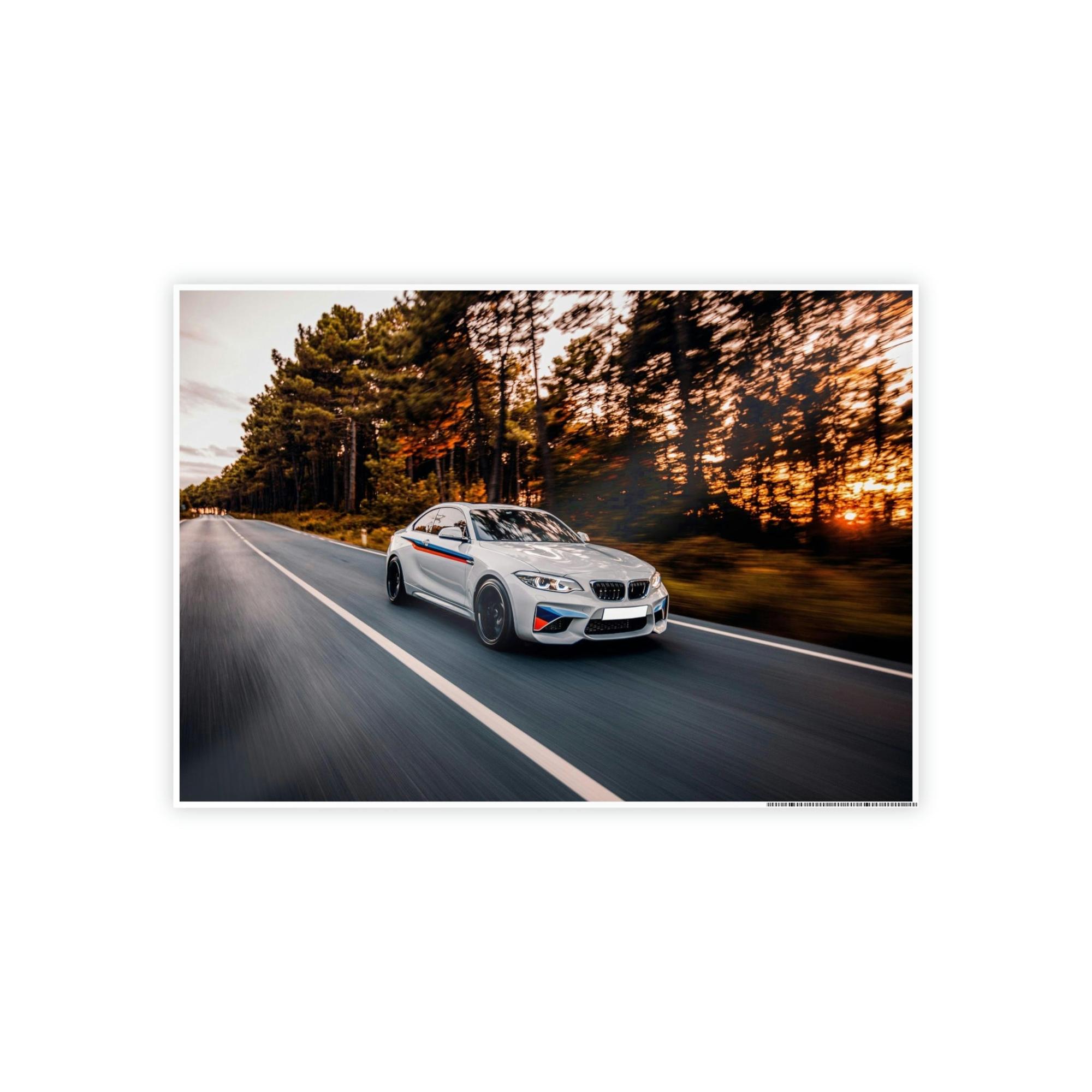 Bmw BMW Speed: Poster and Print on Canvas with Dynamic Car Art