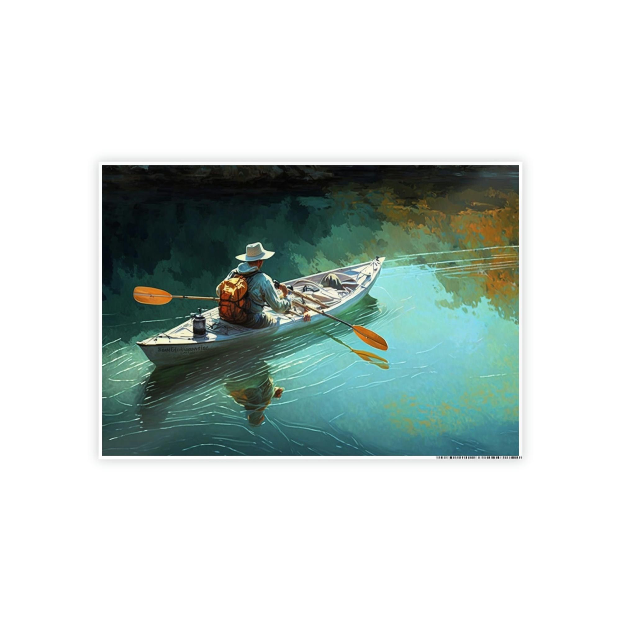 Boating Boating Adventure: Framed Canvas and Print with Scenic Boating Art