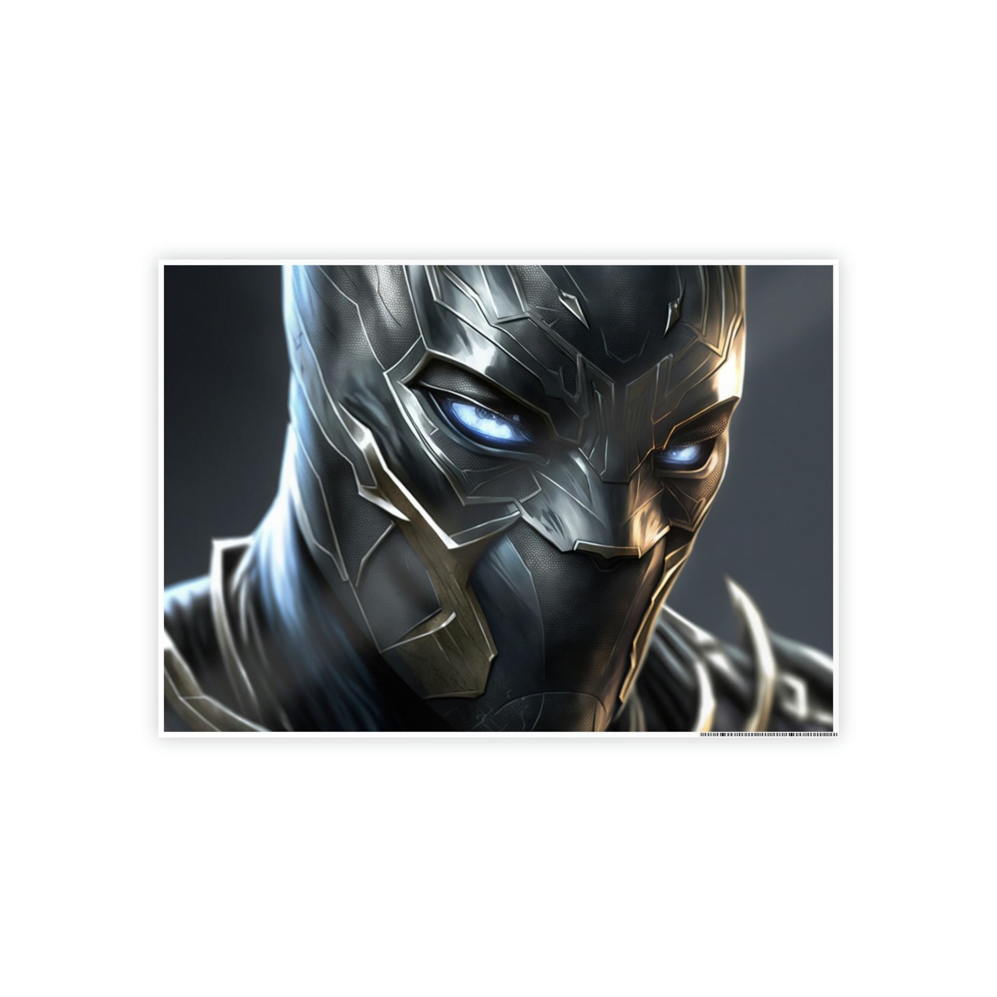 Black Panther The Black Panther: Framed Canvas and Print with Marvel Superhero Art