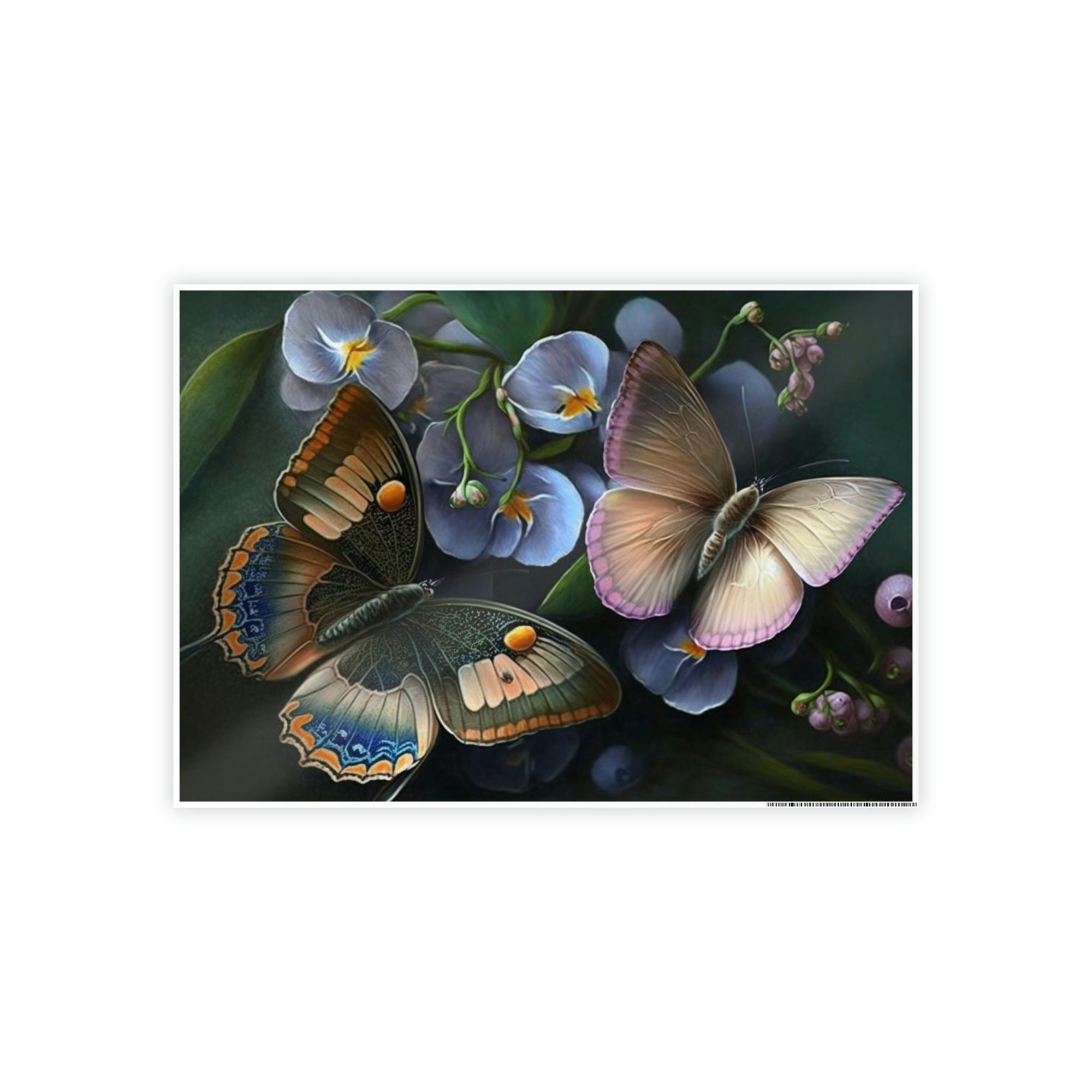 Butterflys Butterfly Garden: Framed Canvas & Poster Art Print of Fluttering Insects