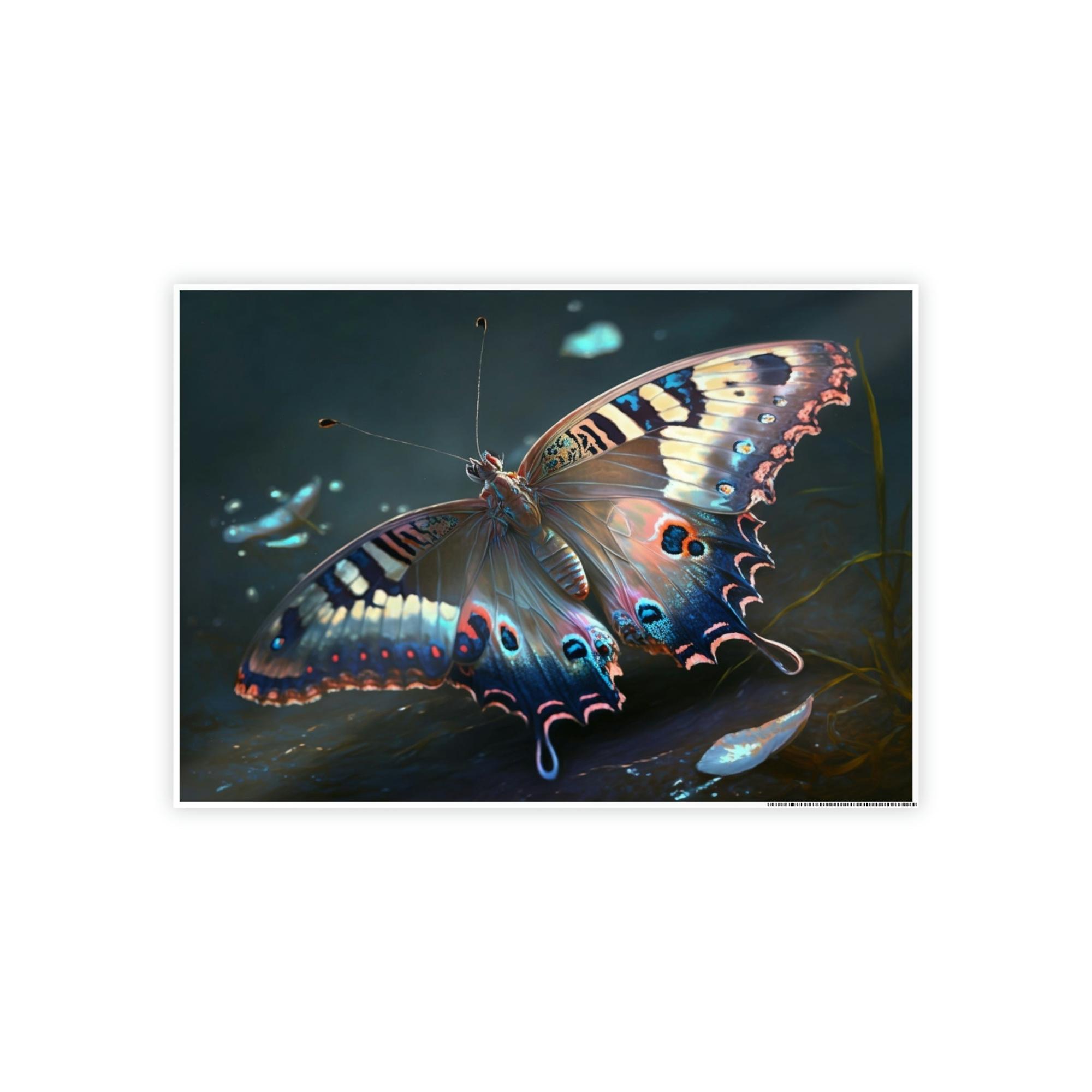 Butterflys The Lone Butterfly: Natural Canvas & Poster Print of Delicate Wings