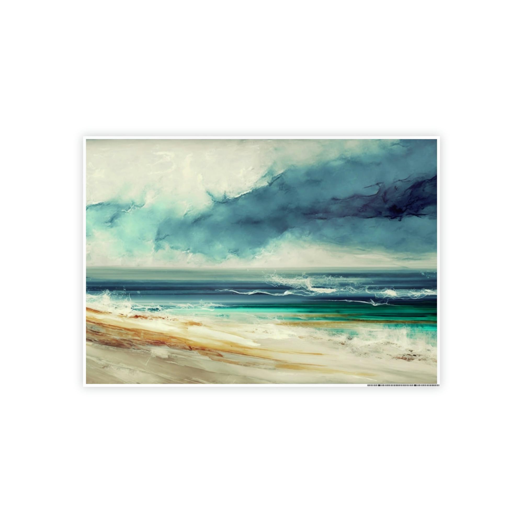 Abstract Landscape Captivating Journey: Abstract Landscape Print on Framed Canvas & Poster