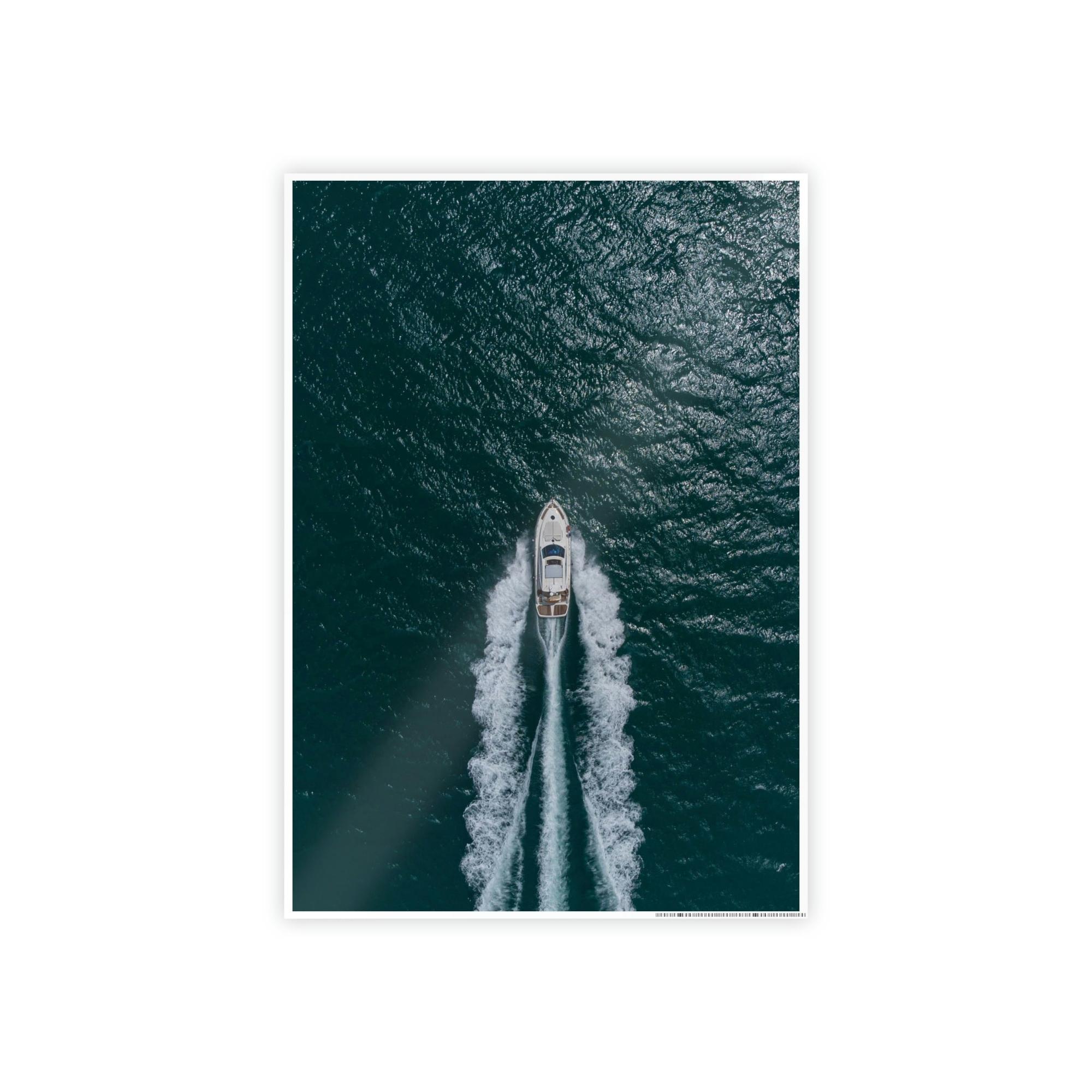 Boats Modern Boat Art: Contemporary Print on Canvas