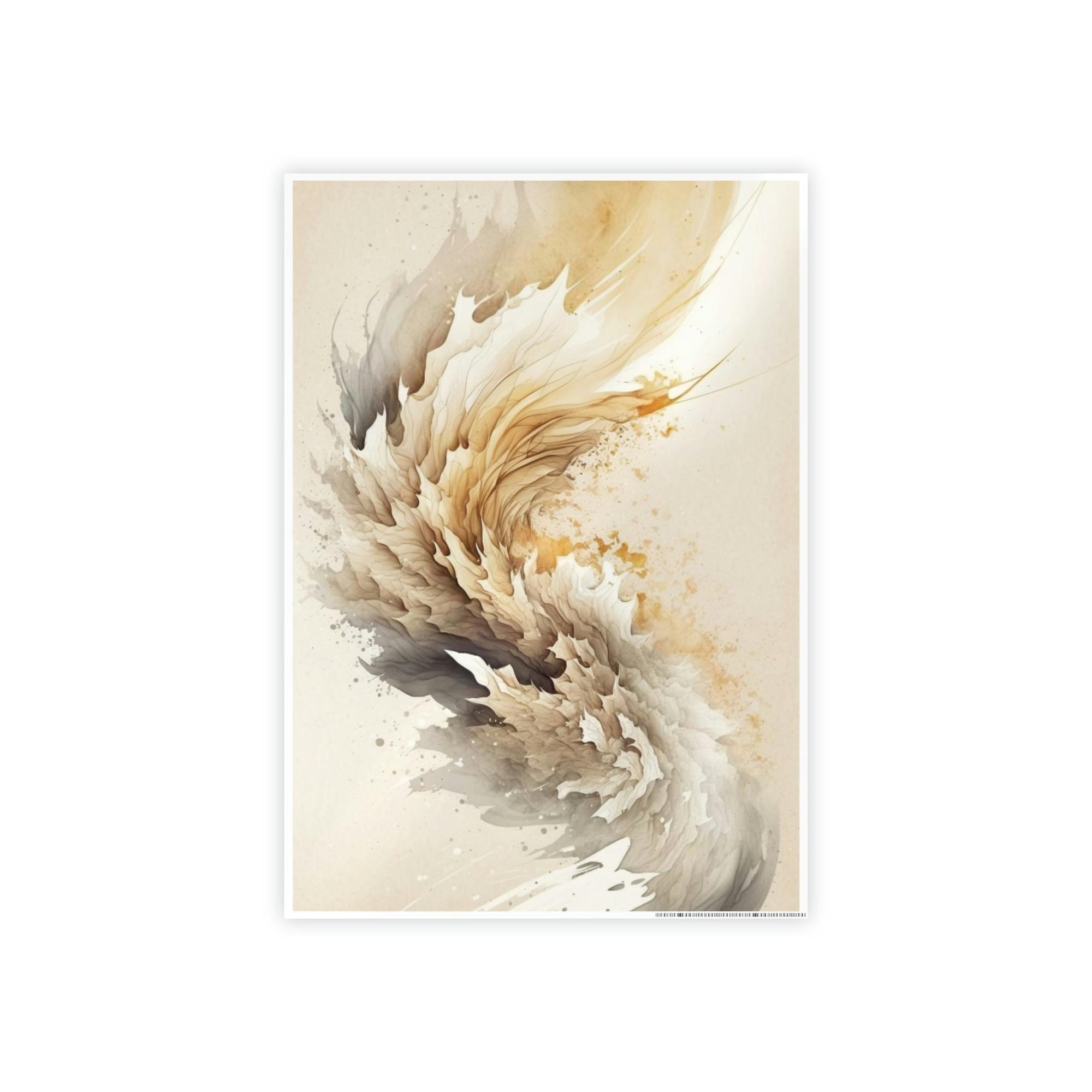 Beige Art Neutral Beauty: Framed Canvas Print Featuring a Beige Color Palette