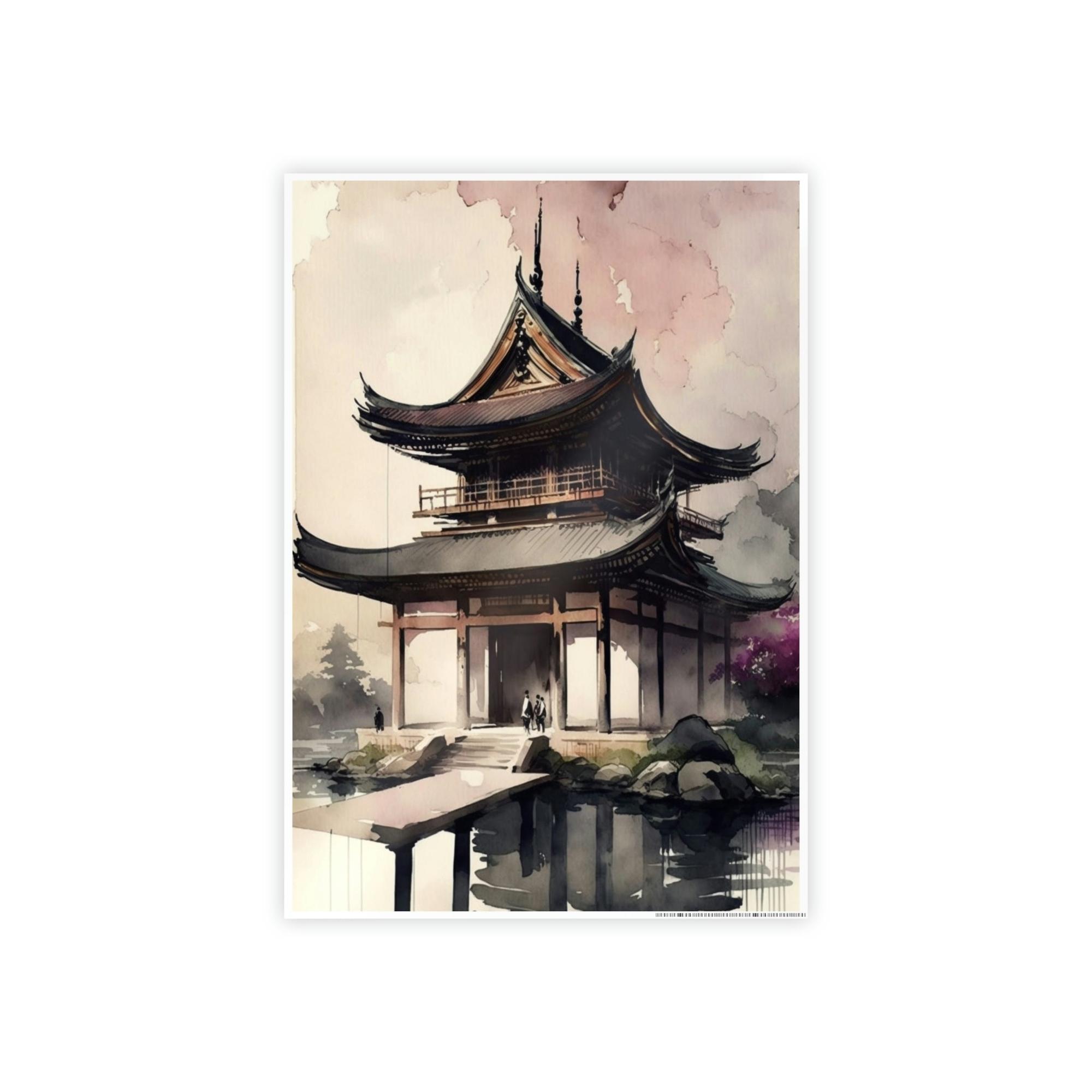 Army The Spirit of Asia: Abstract Art on Natural Canvas & Poster