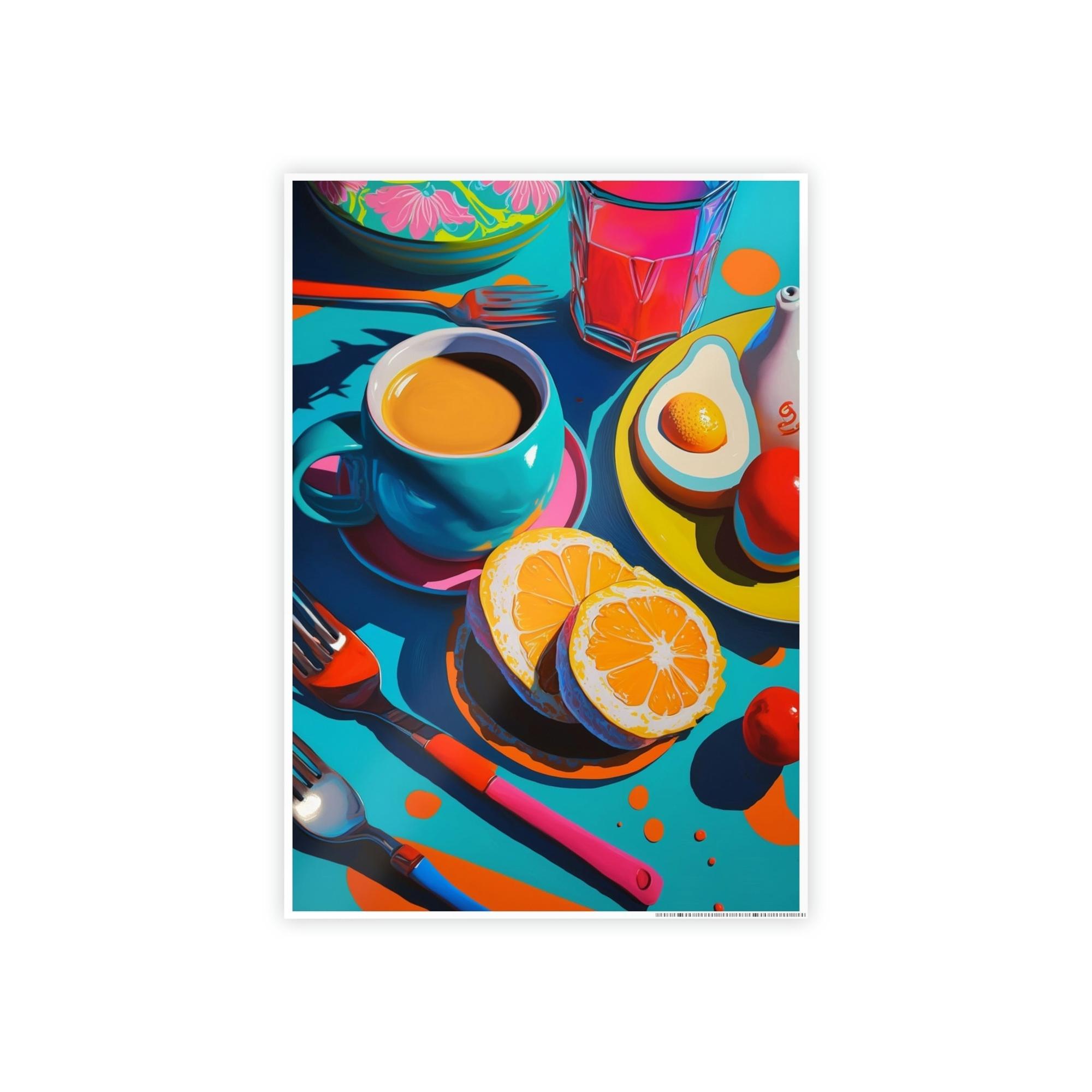 Breakfast Morning Delight: Poster of a Beautifully Served Breakfast Table