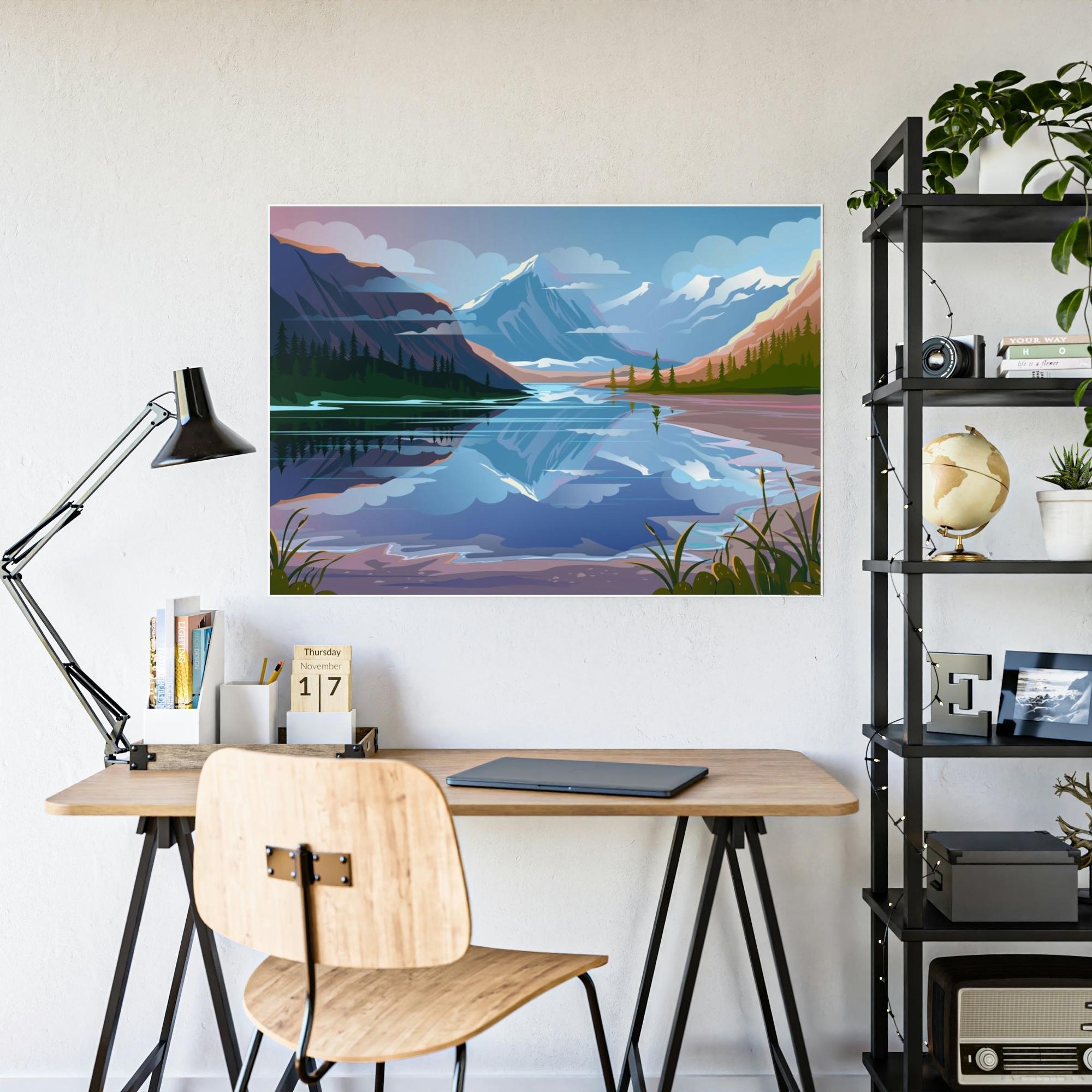 Lakes And Rivers Reflections of Serenity: Natural Canvas Wall Art of Tranquil Lakes and Rivers