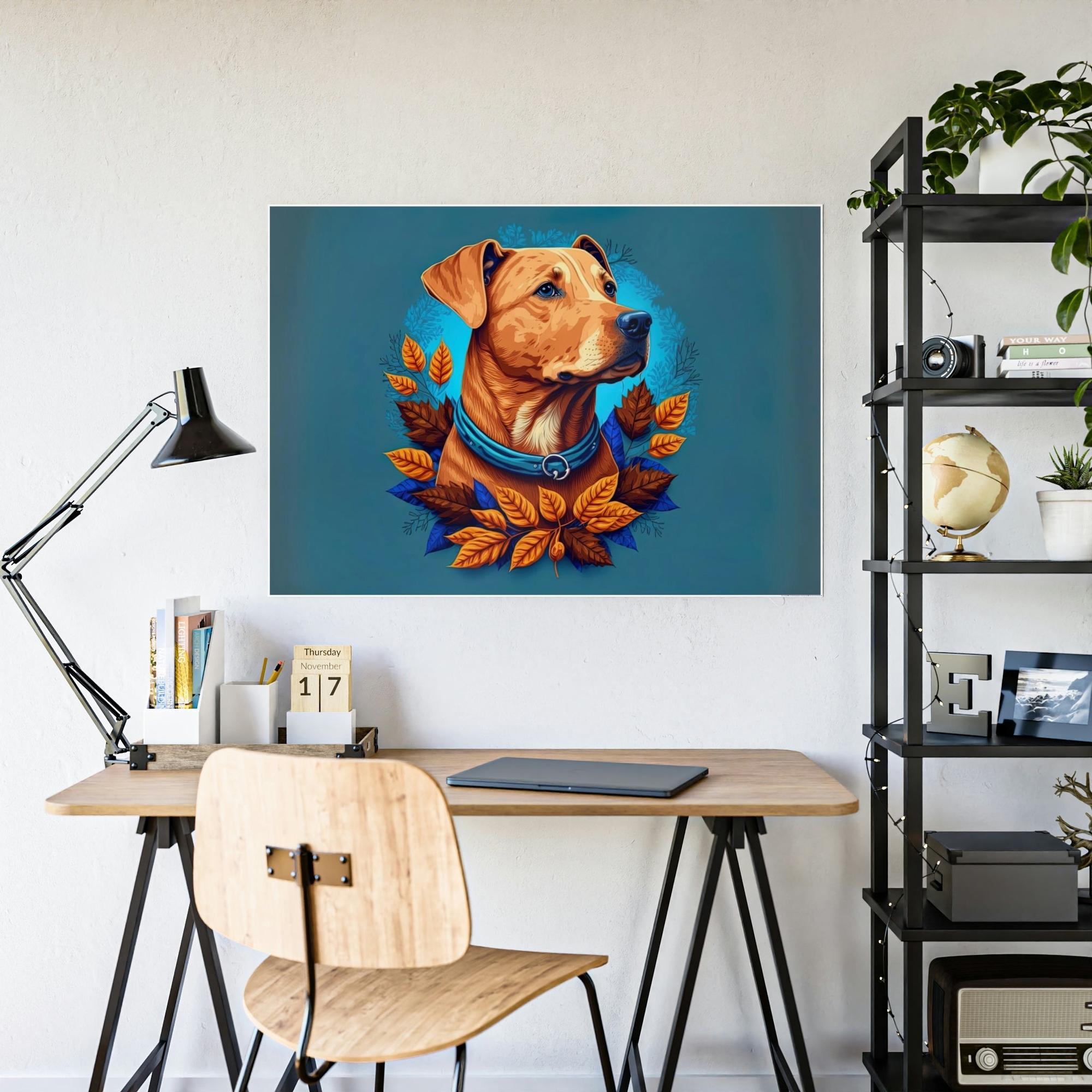 Dogs Puppy Love: Print on Canvas of Adorable Puppies on Framed Canvas