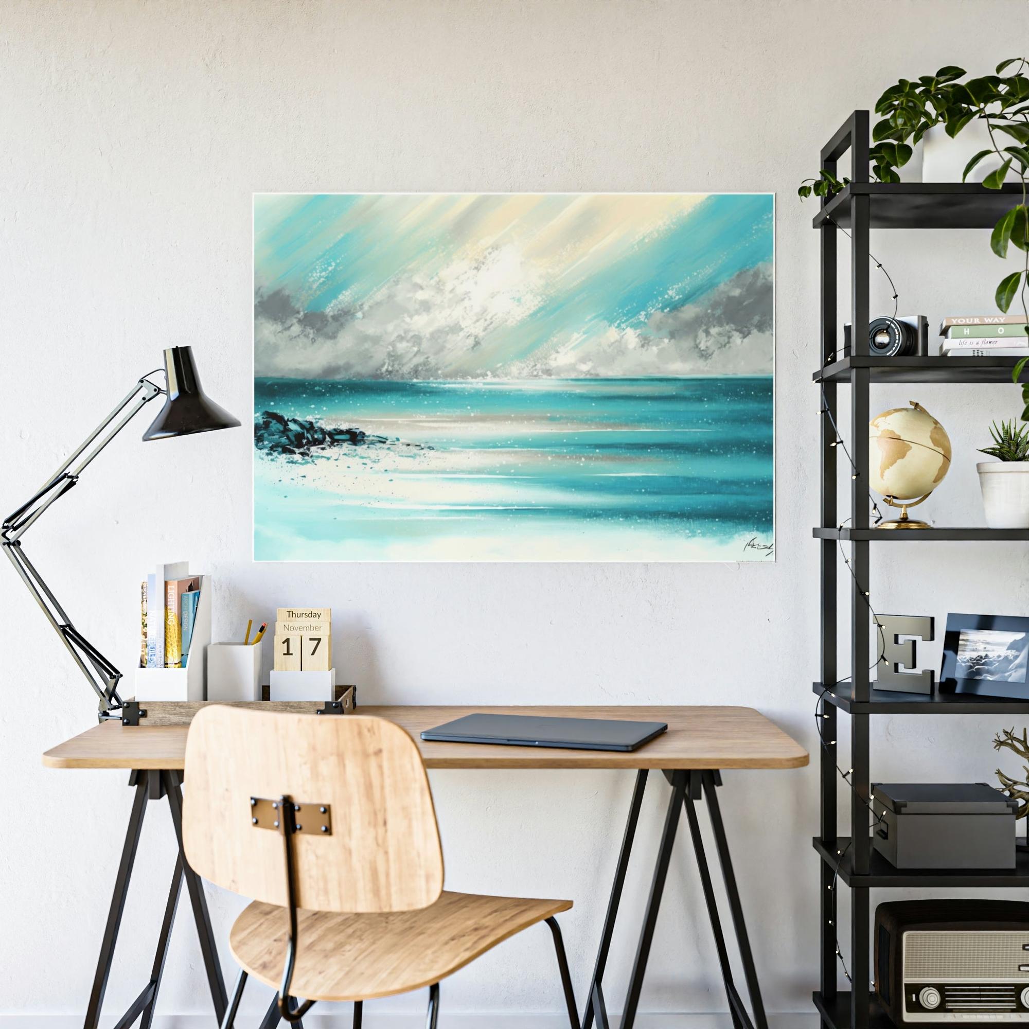 Abstract Coastal Coastal Dreams: Canvas & Poster Print of Abstract Ocean Art