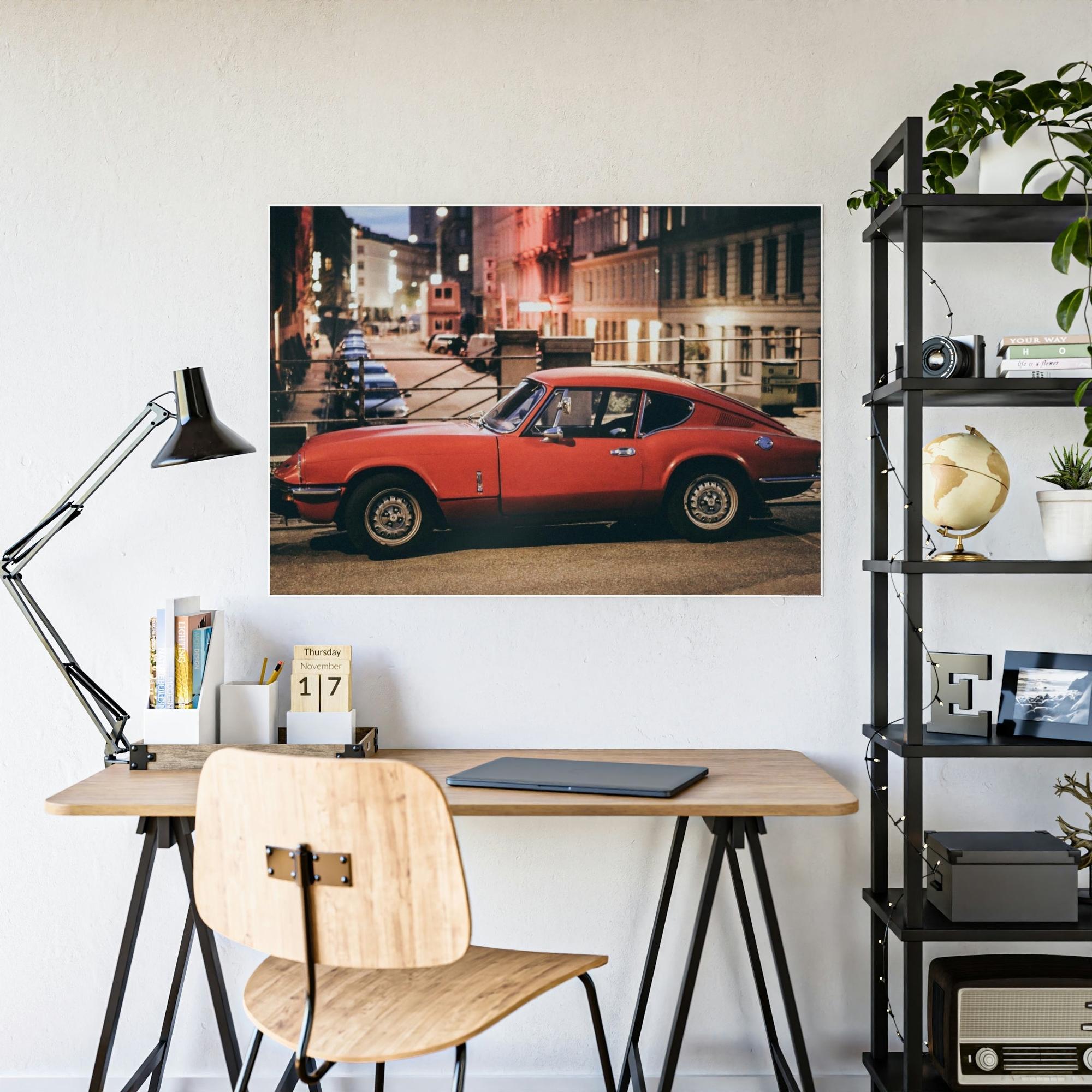 Corvette The Classic Corvette: A Striking Framed Poster Print for Car Enthusiasts