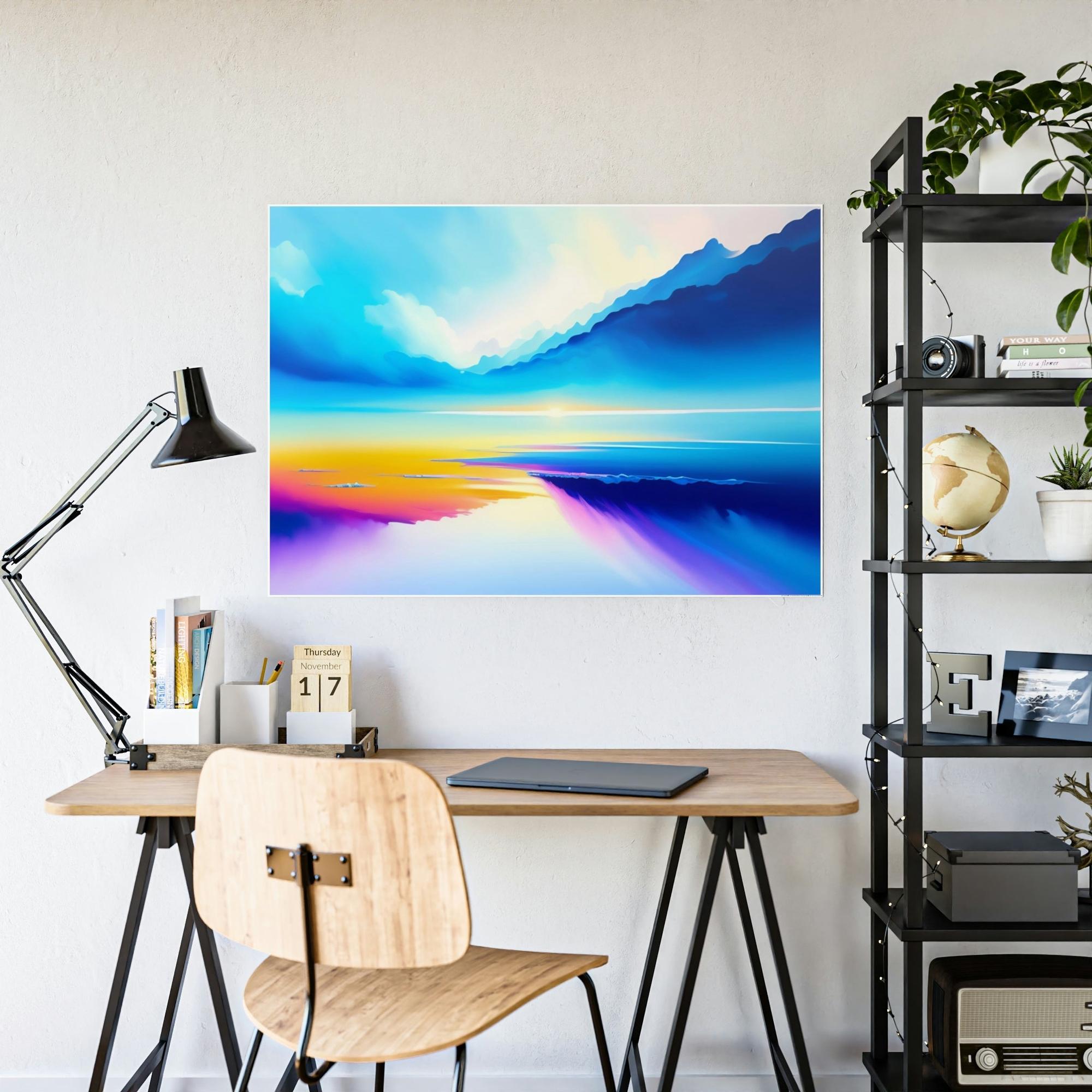 Lakes And Rivers Nature's Wonder: Wall Art of a Breathtaking Lakeside on Natural Canvas & Poster