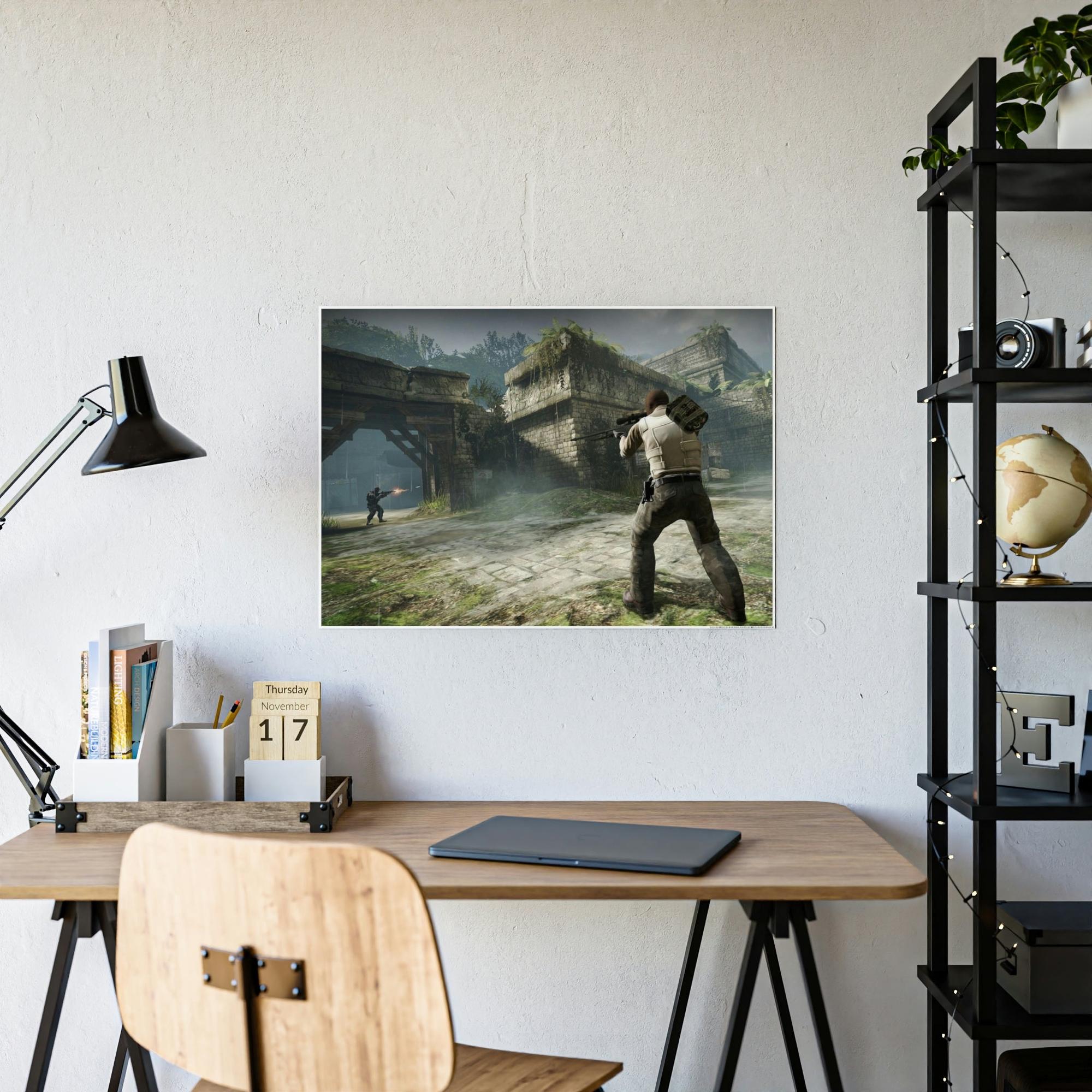 Counter Strike Counter Strike: Intense Gaming Wall Art on Natural Canvas & Poster