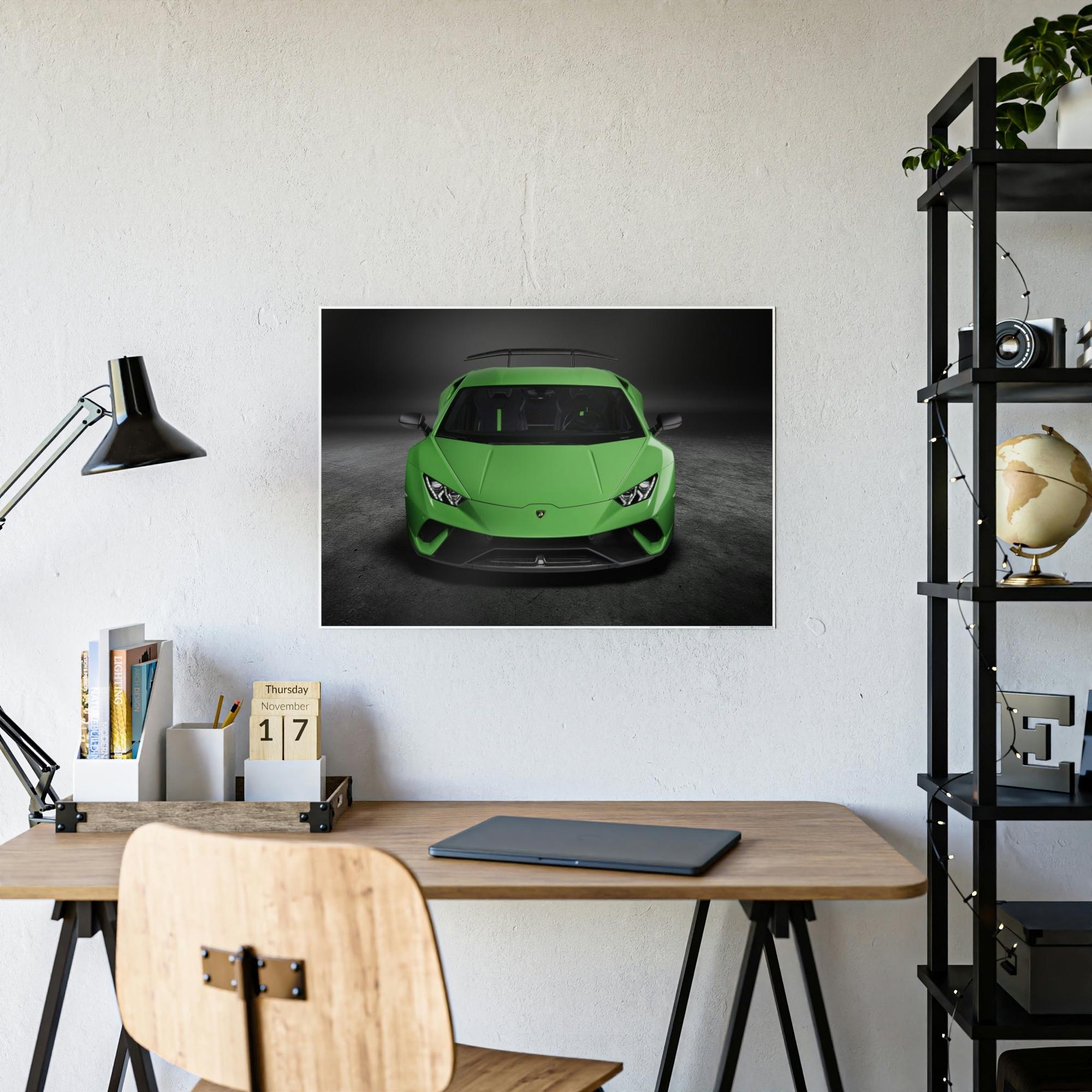 Lamborghini Italian Beauty on Canvas: Lamborghini Wall Art on Natural Canvas