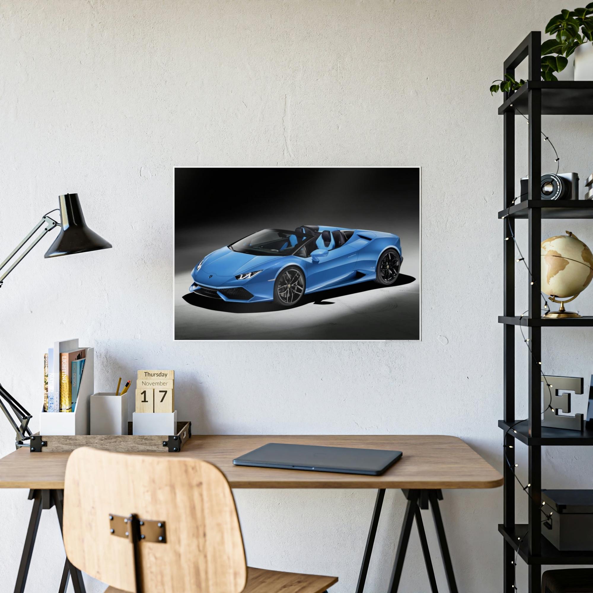 Lamborghini Sleek and Powerful: Framed Poster of Lamborghini for Car Collectors