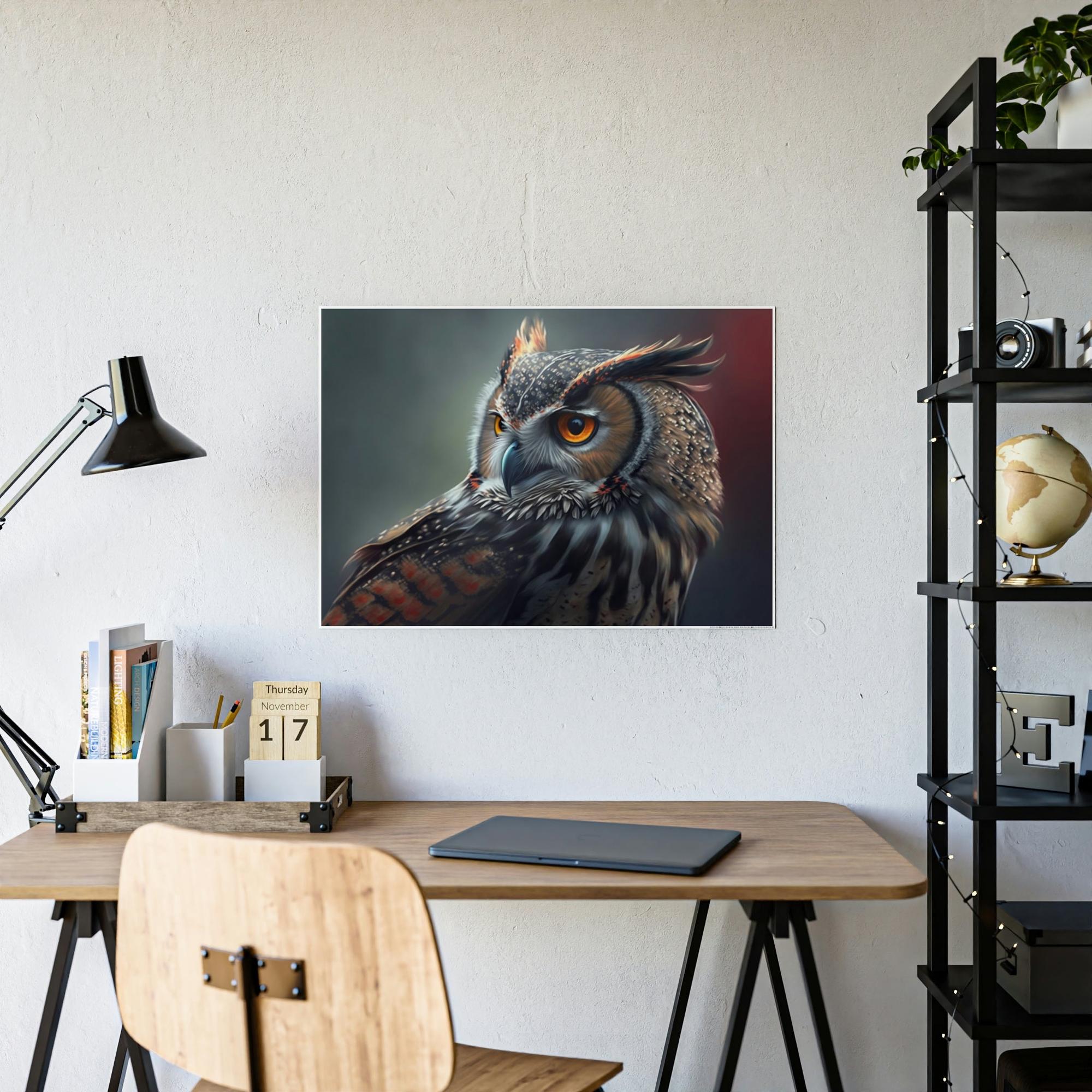 Owls Nocturnal Wonders: A Painting of Owl