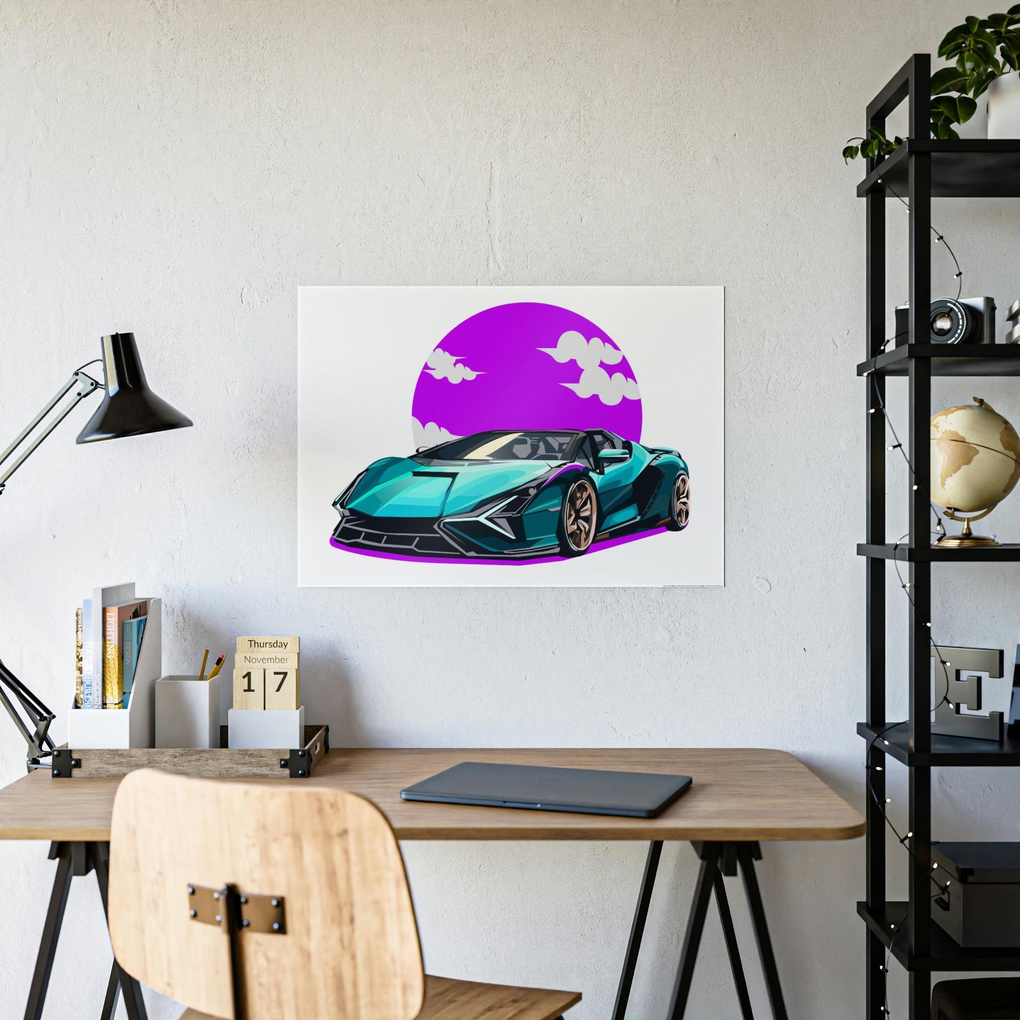 Lamborghini Art in Motion: Lamborghini Framed Canvas & Poster Masterpiece