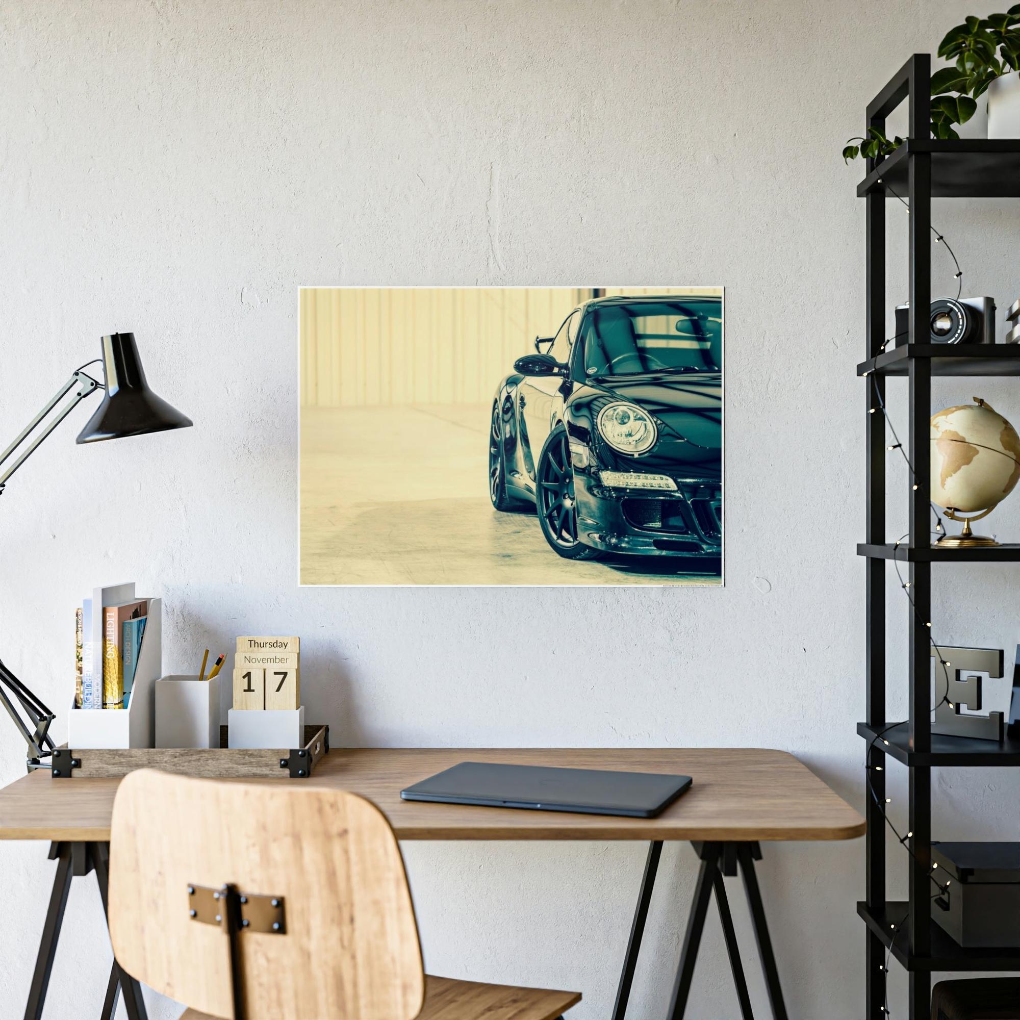 Porsche The Art of Speed: A Beautiful Framed Canvas & Poster Print of a Porsche in Motion