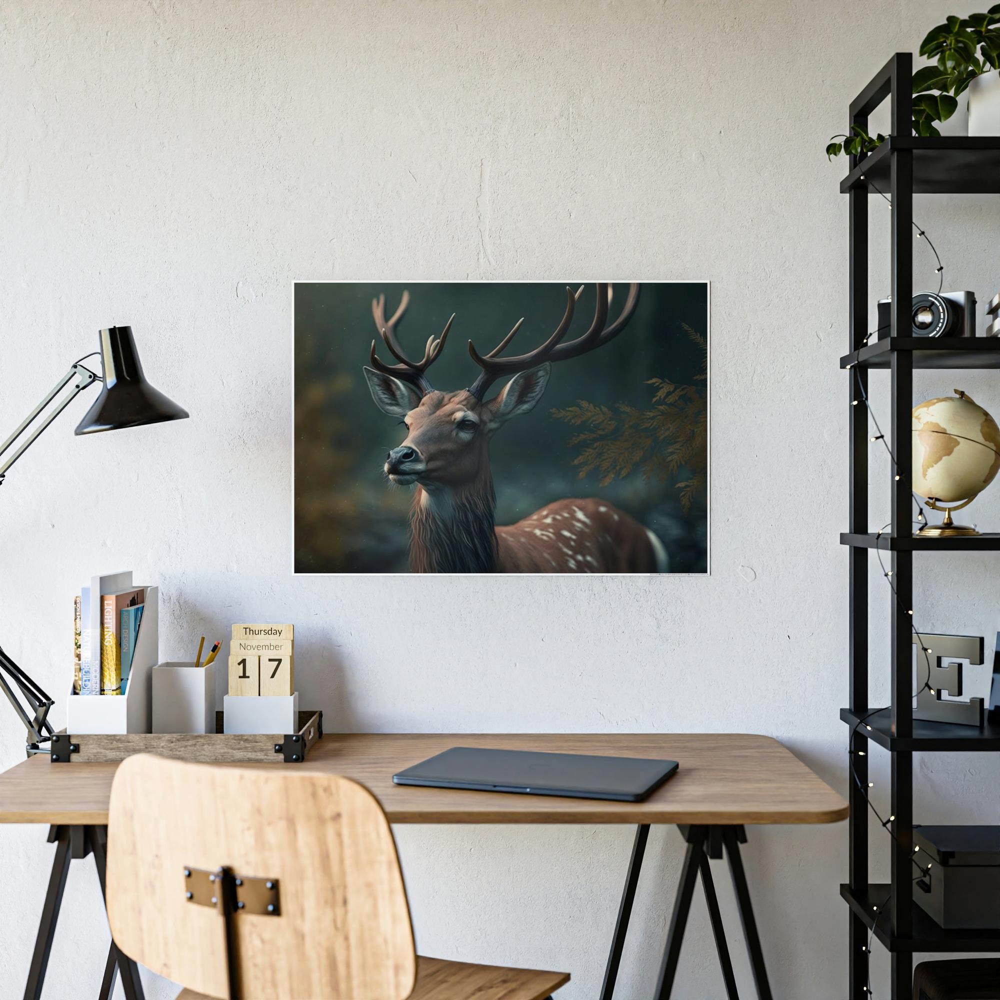 Deers Deer Portrait: A Canvas Wildlife Showcase