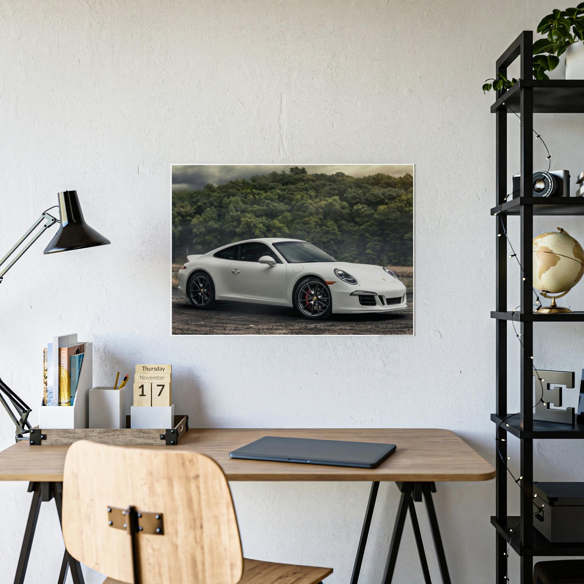 Porsche Porsche Power: Canvas & Poster Wall Art on Natural Canvas for Auto Aficionados