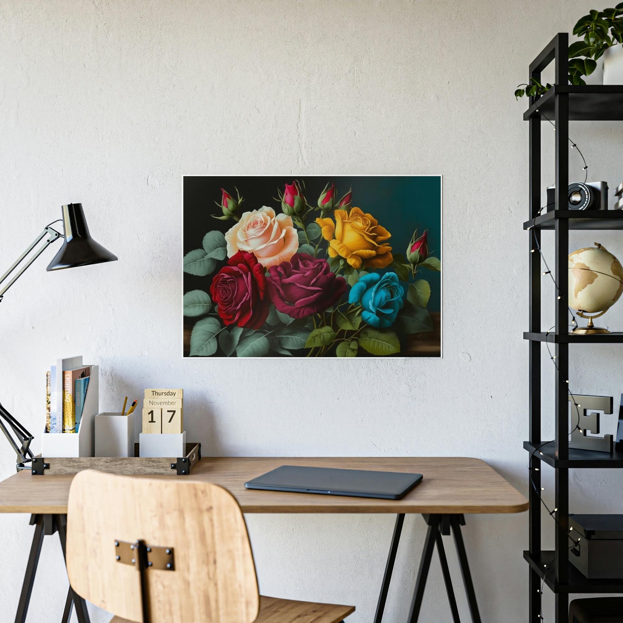 Roses The Elegance of Roses: A Sophisticated Painting on Canvas