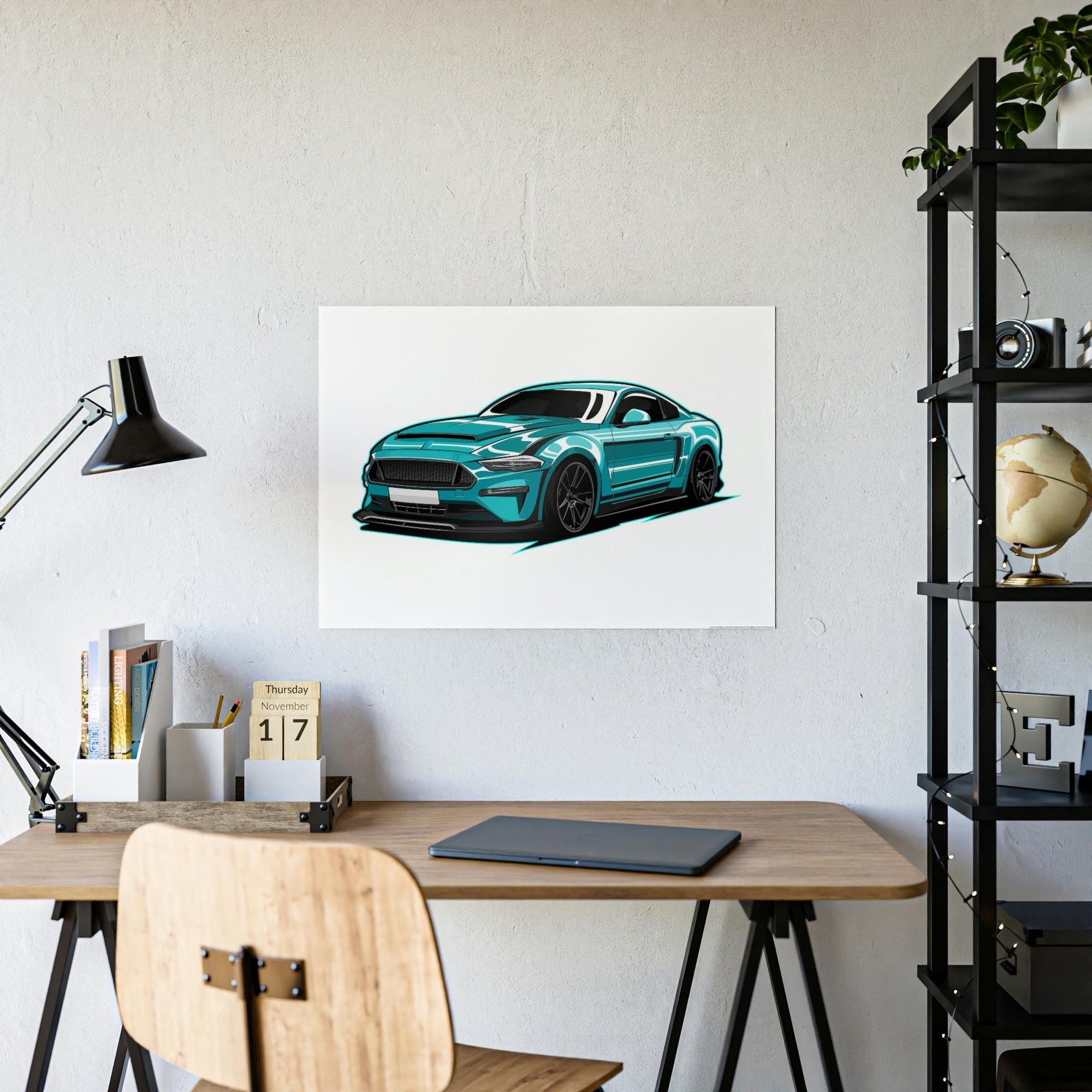 Mustang Majestic Mustang: Natural Canvas Wall Art and Framed Canvas & Poster Print
