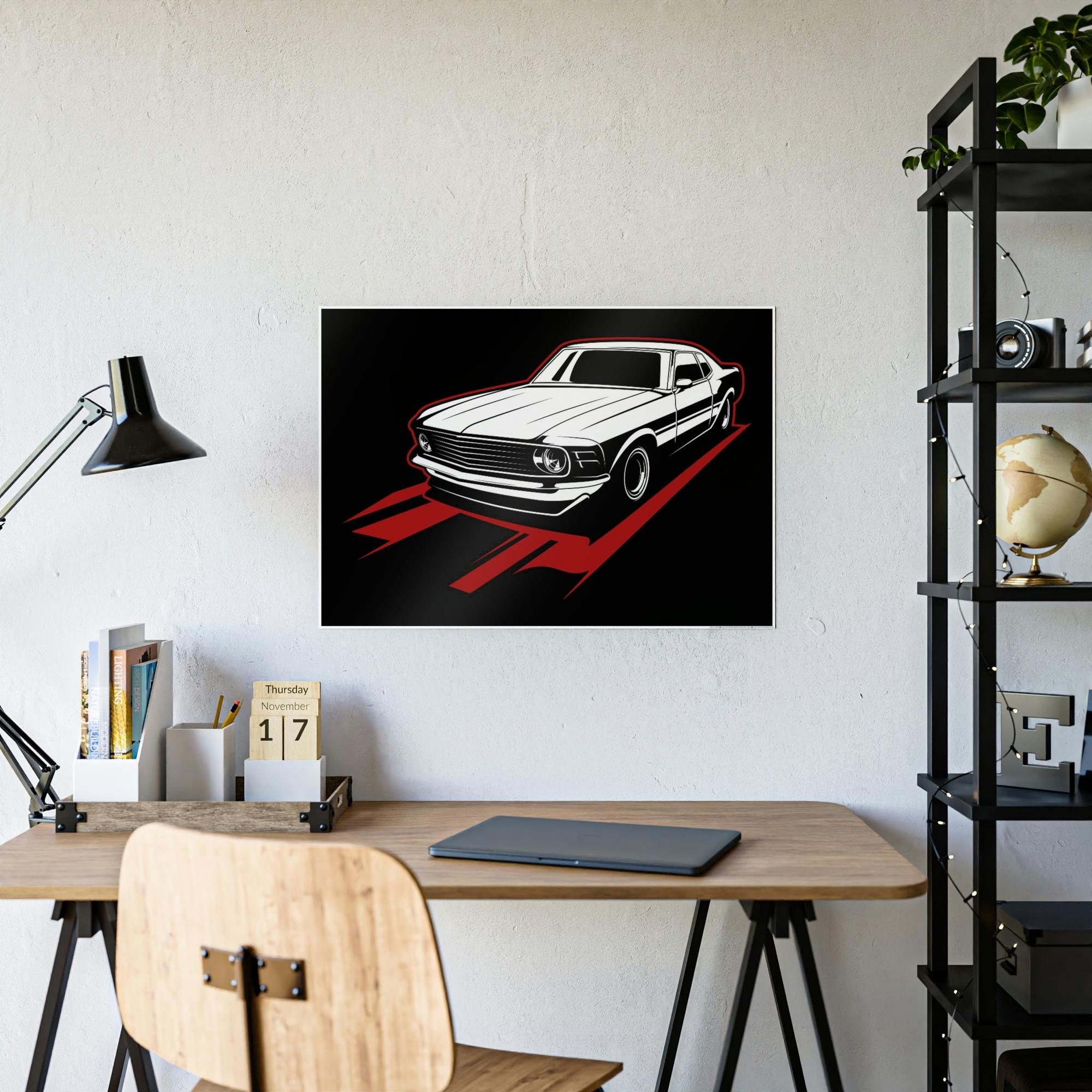 Mustang Powerful Beauty: Mustang Canvas & Poster Print and Framed Wall Art