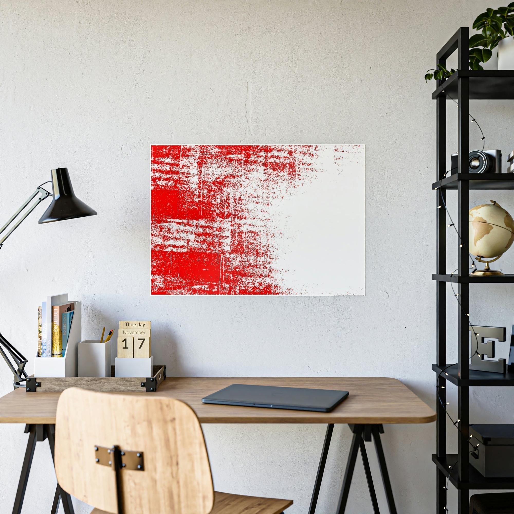 Red Abstract Art The Power of Red: Abstract Wall Art and Prints on Natural Canvas
