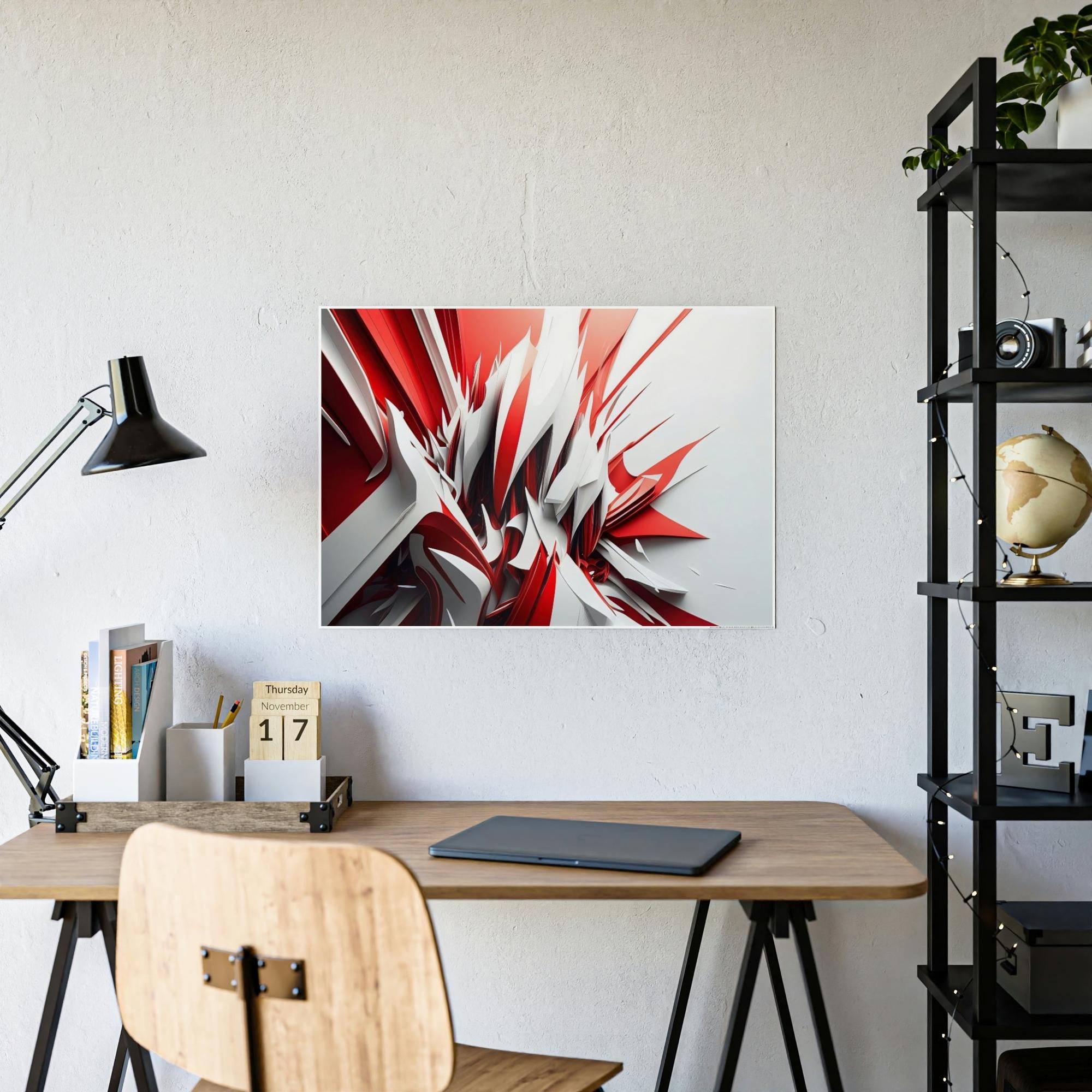 Red Abstract Art The Art of Intensity: Red Abstract Print on Canvas and Wall Art