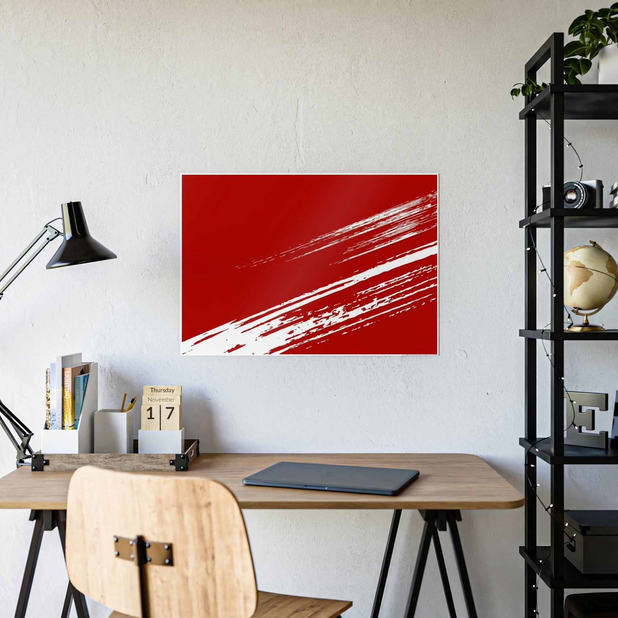 Red Abstract Art Redefining Beauty: Red Abstract Art on Framed Canvas and Posters