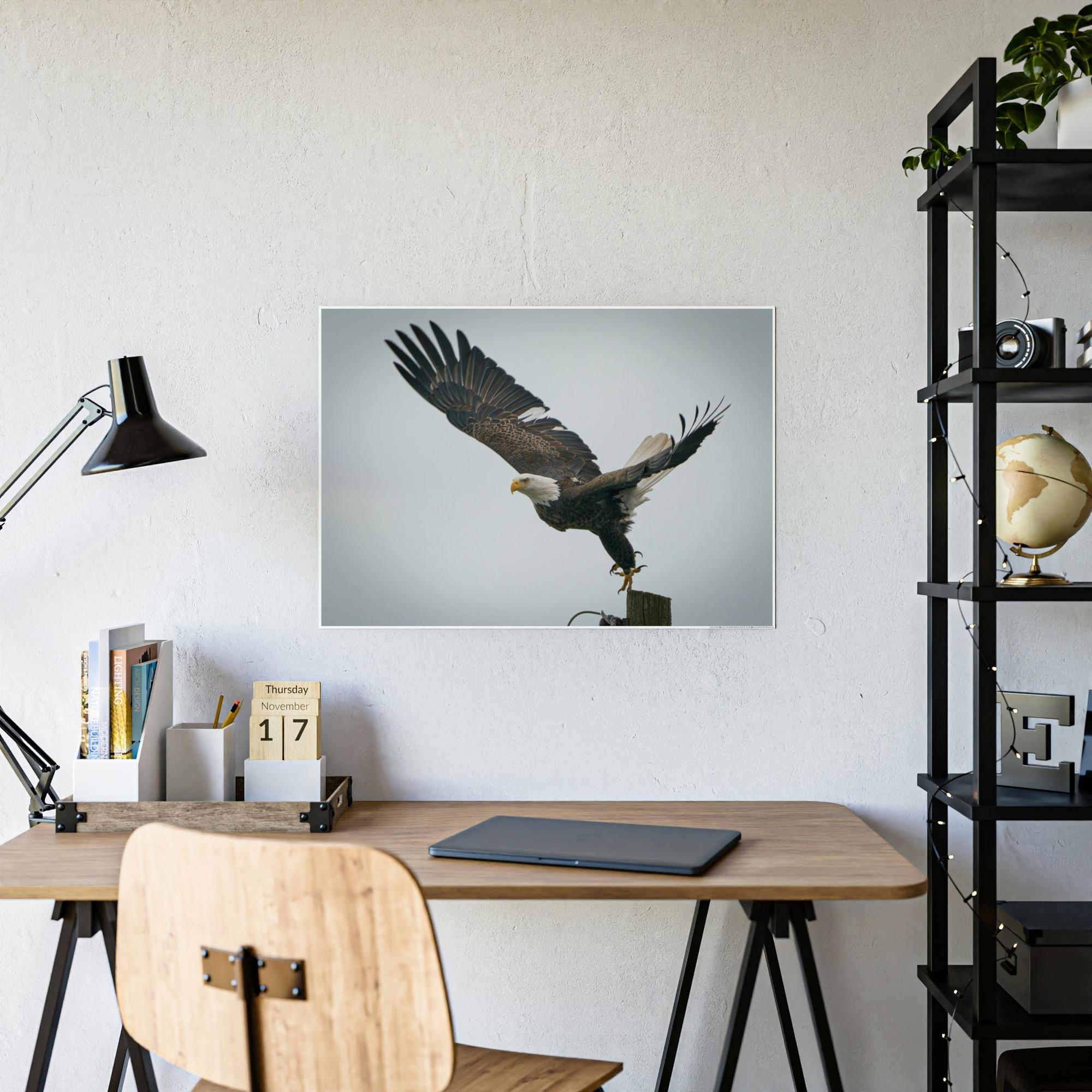 Eagles Eagle's Wings Unbound: Framed Canvas Embracing the Spirit of Freedom