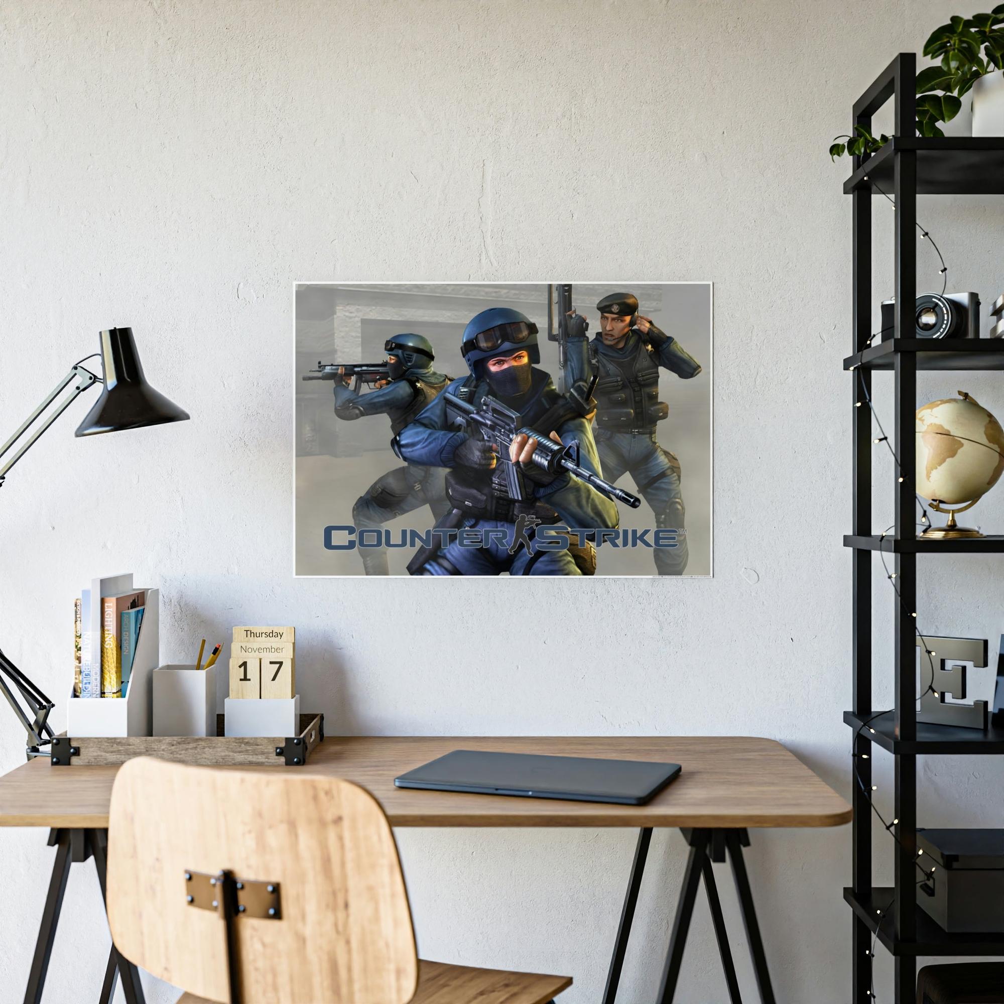 Counter Strike Game On: Iconic Counter Strike Poster as Framed Wall Art