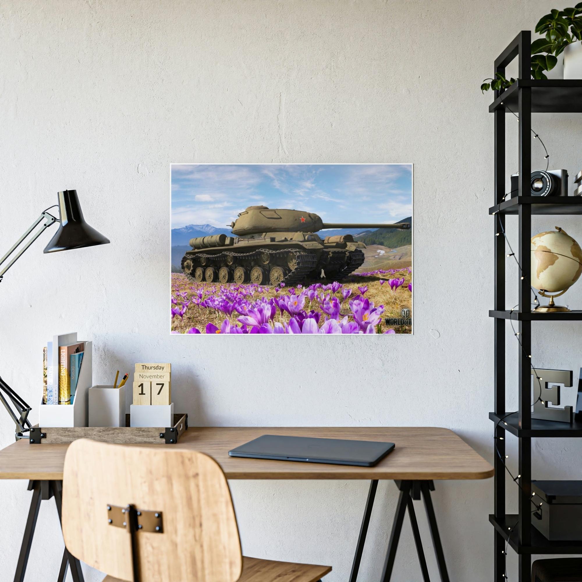 World Of Tanks Strategic Brilliance: Framed Canvas Showcasing World of Tanks Tactics