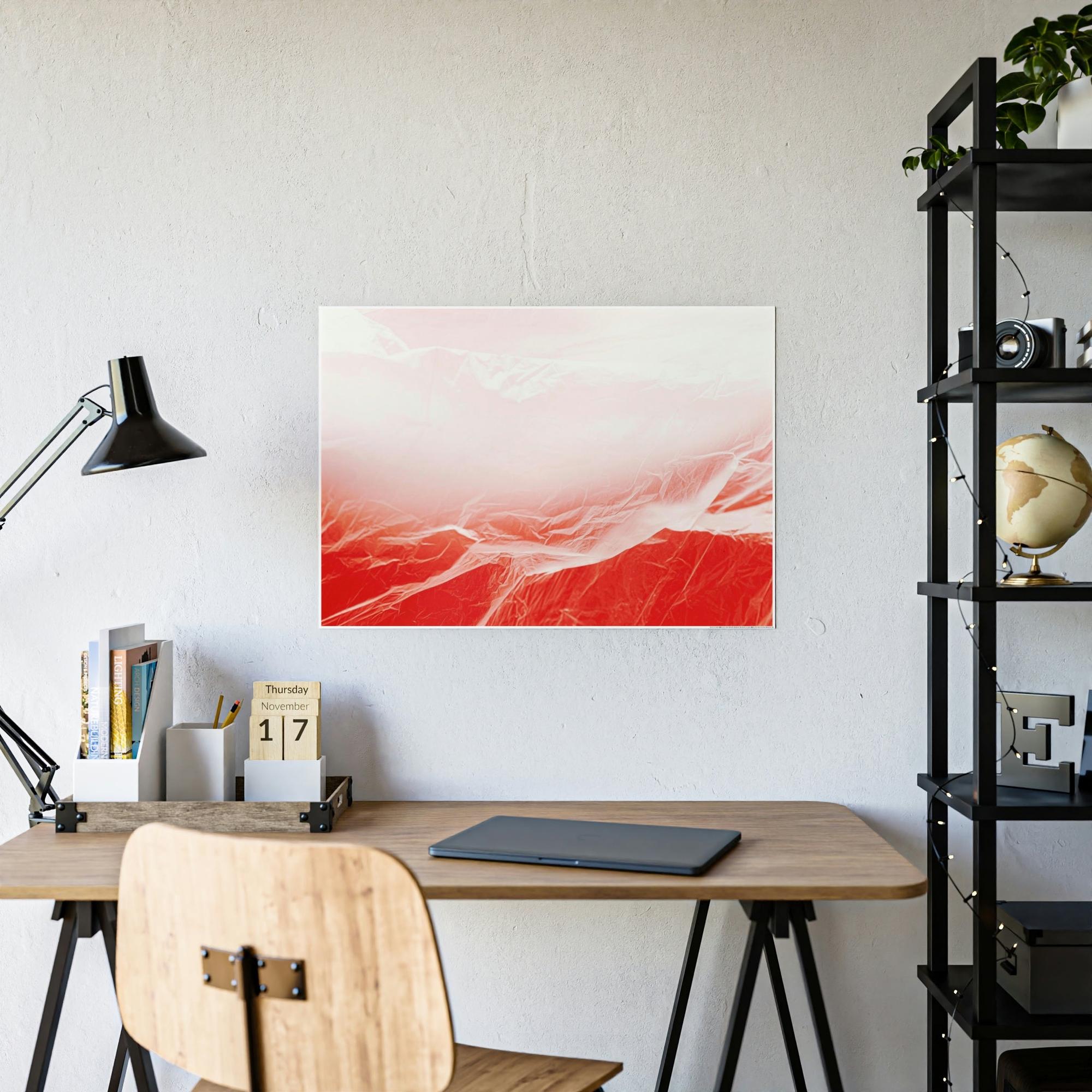 Red Abstract Art The Bold and the Beautiful: Red Abstract Framed Canvas and Poster Art