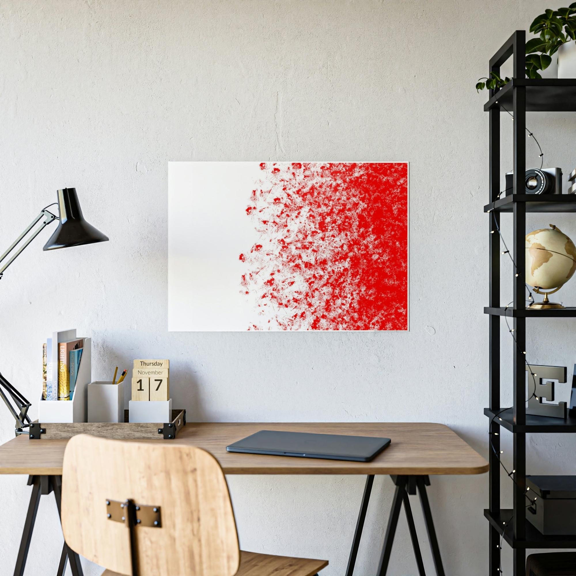 Red Abstract Art The Art of Warmth: Red Abstract Framed Posters and Print on Canvas