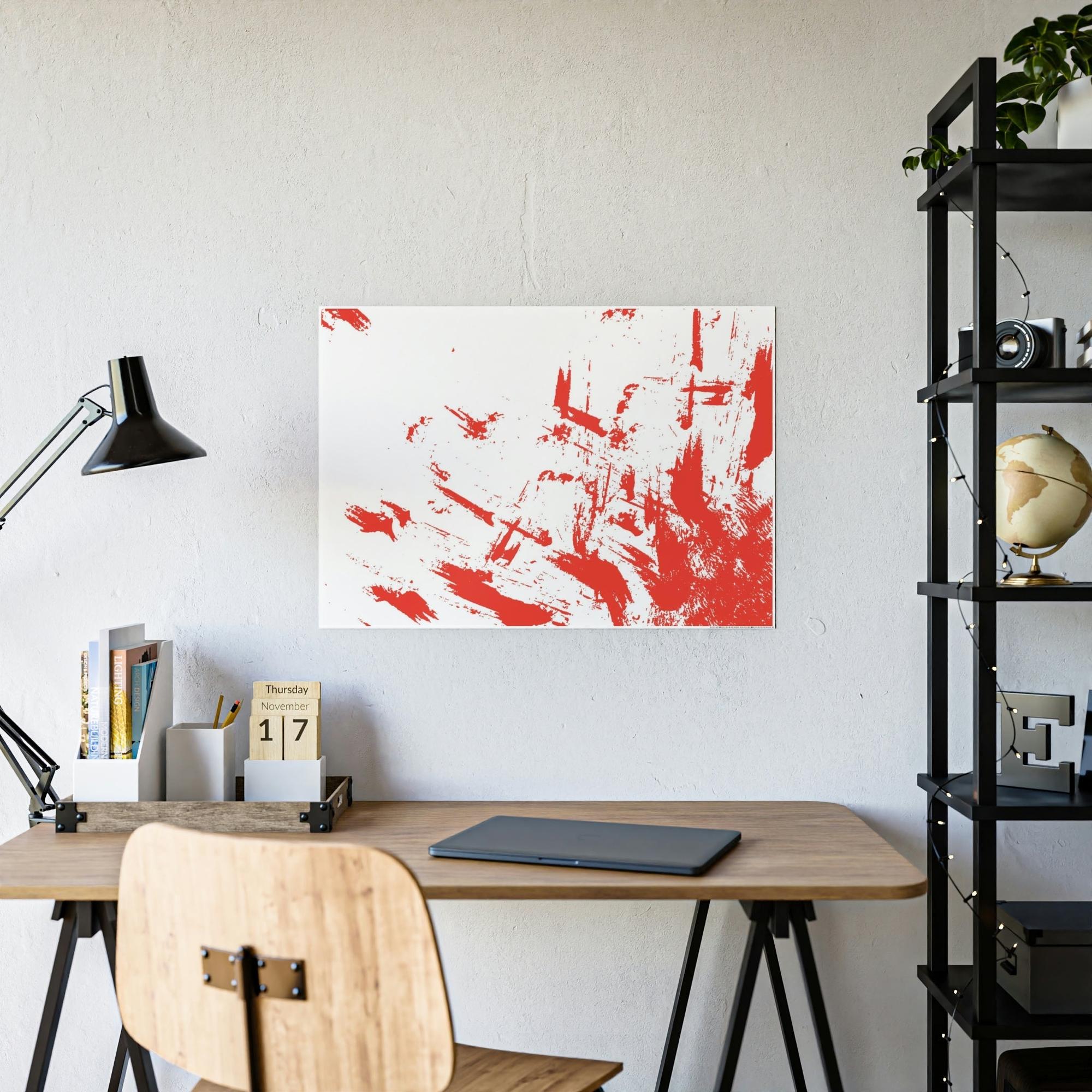 Red Abstract Art The Beauty of Simplicity: Red Abstract Canvas and Print Collection