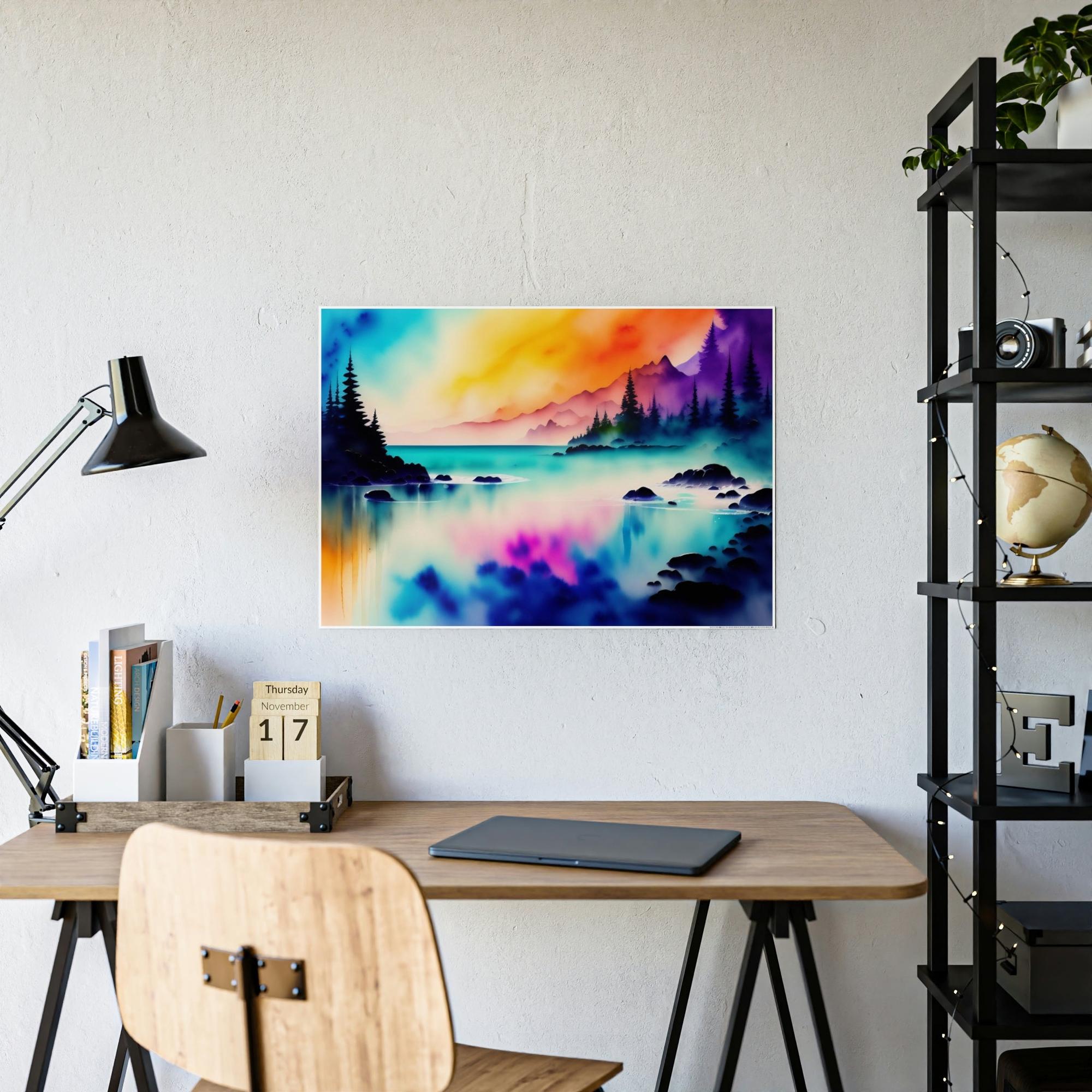 Lakes And Rivers Water's Charm: Artful Canvas and Poster Print of Lakes and Rivers