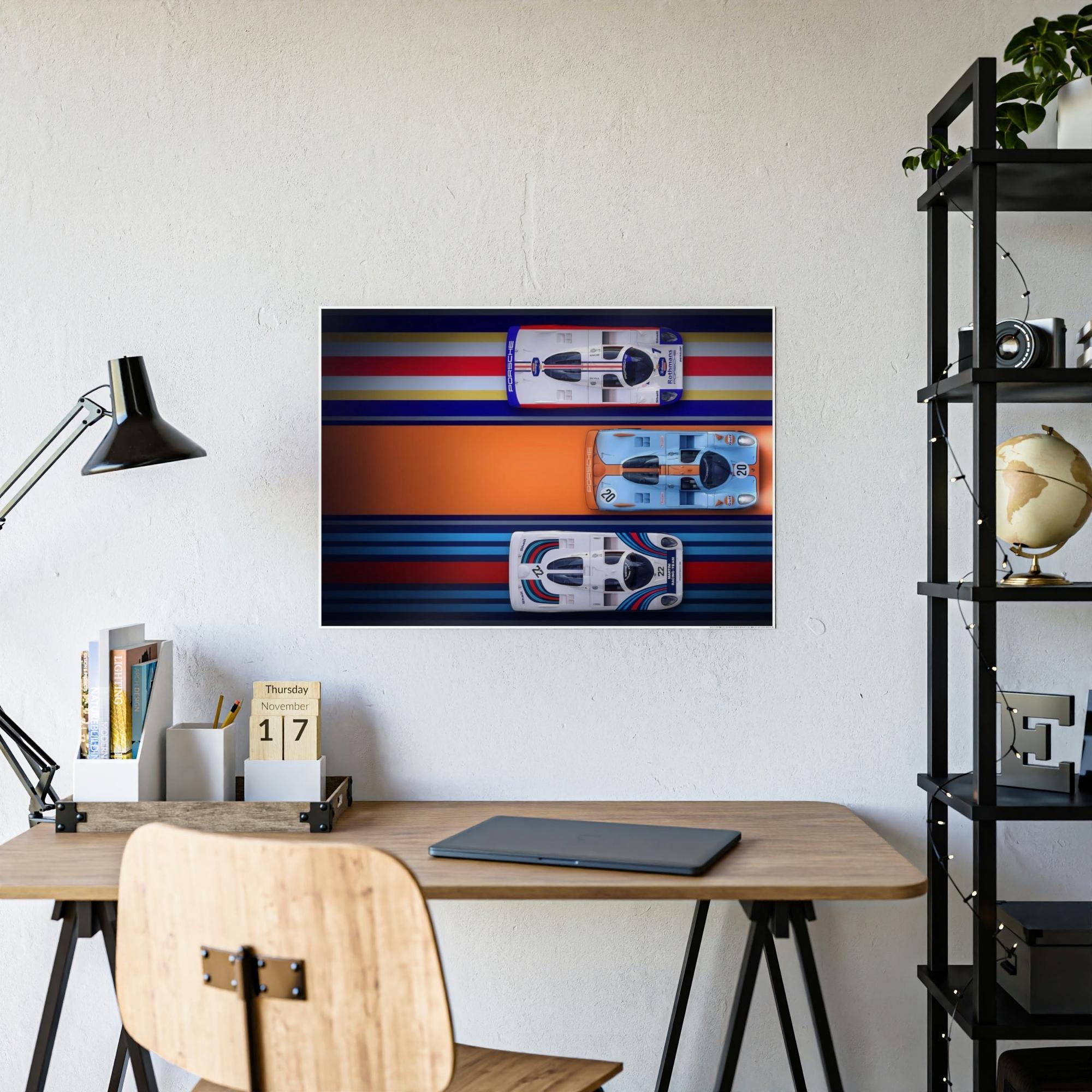 Porsche Speed Demons: A Canvas & Poster Print of a Porsche on the Racetrack