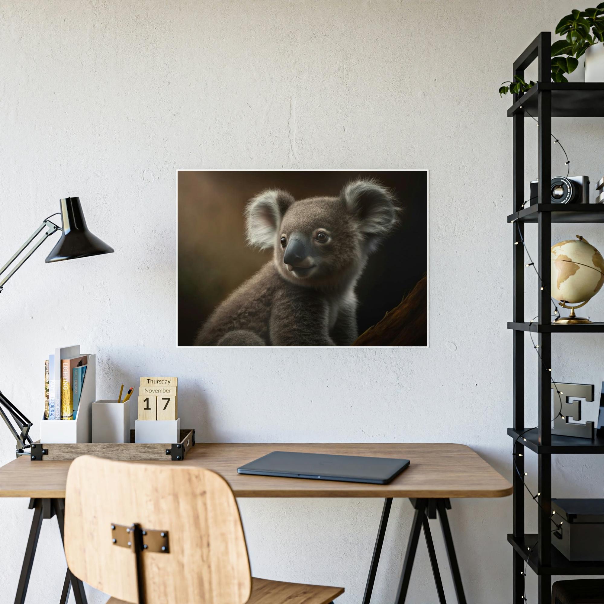 Koalas A Koala's Dream: A Whimsical Painting on Canvas