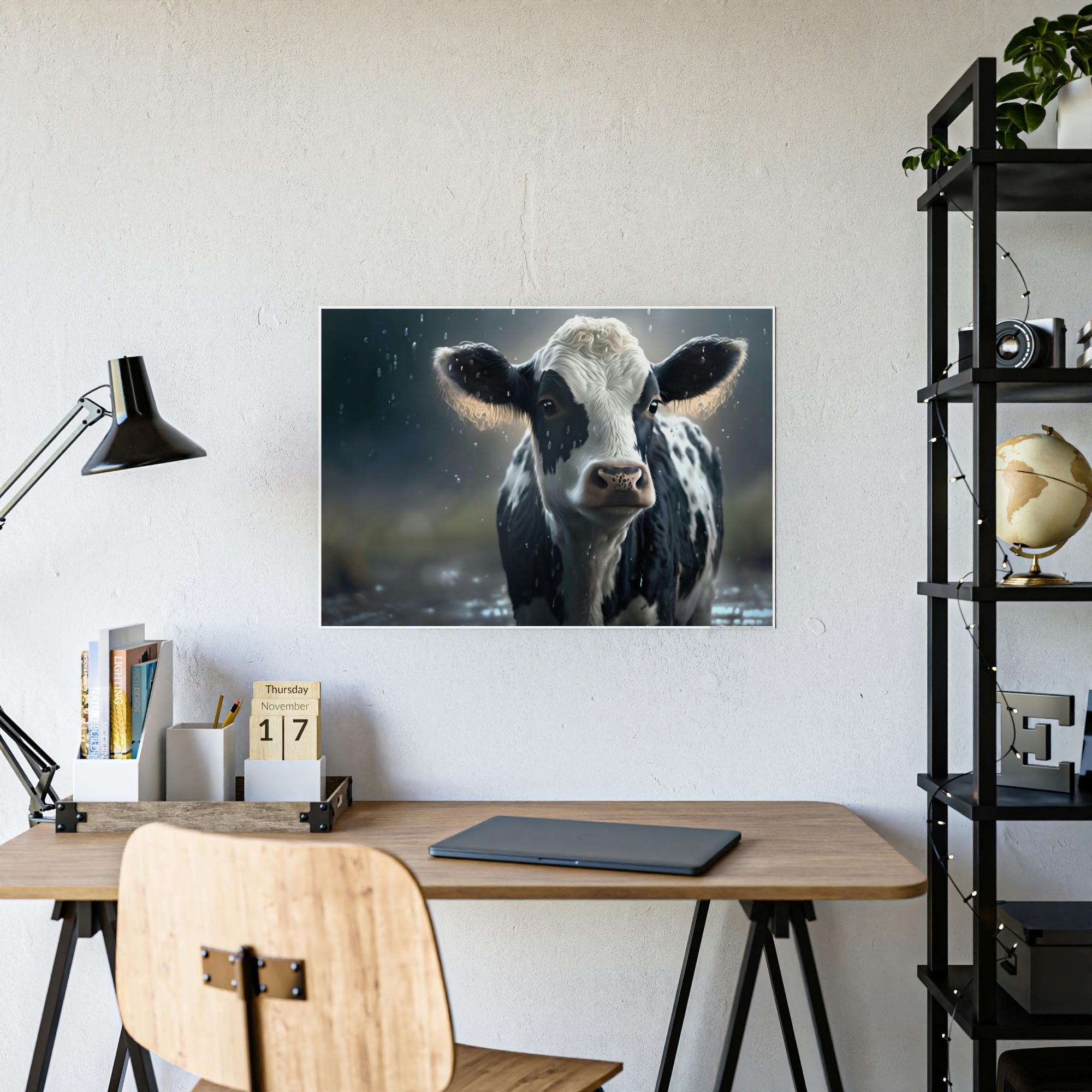 Cows Nature's Beauty: High-quality Cow Canvas Print for a Serene Wall Art Statement