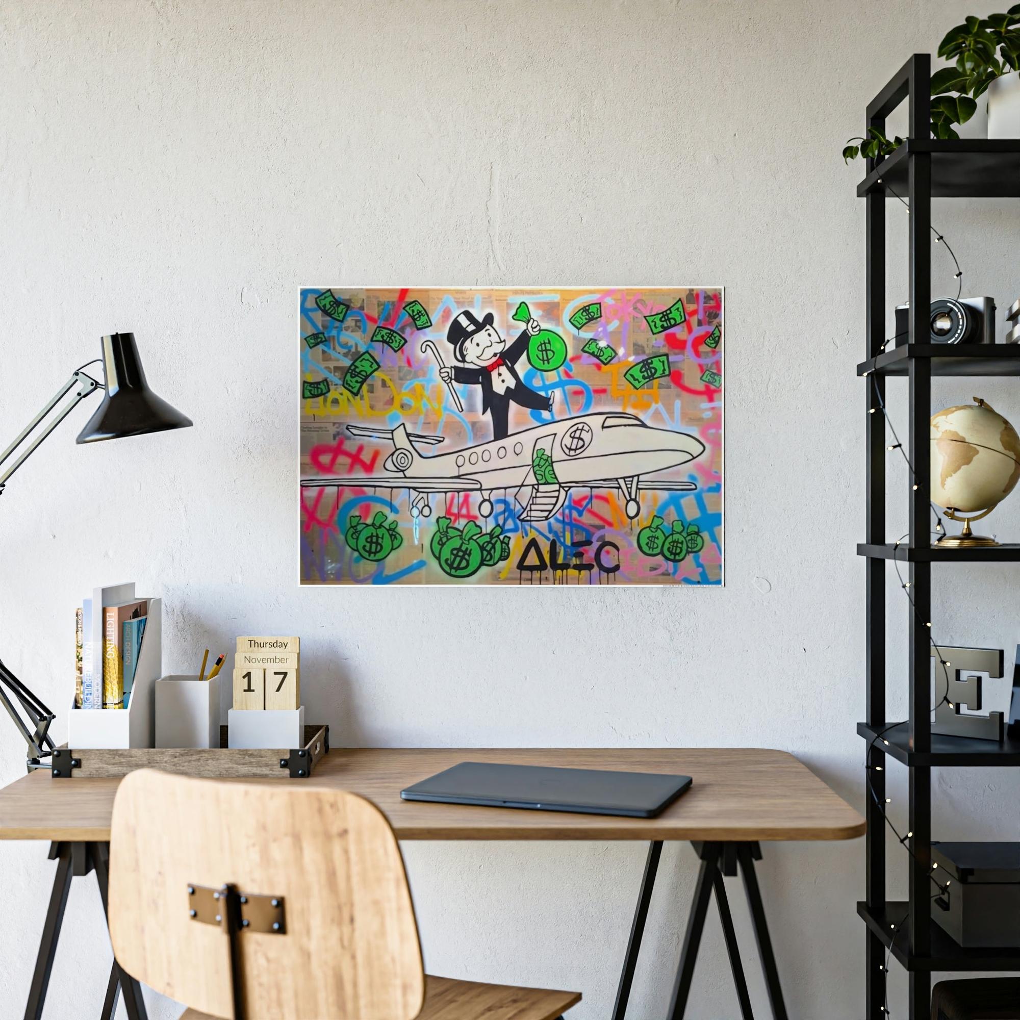 Monopoly & Motivation Unique Money Art: Alec Monopoly's Canvas Art and Poster Prints