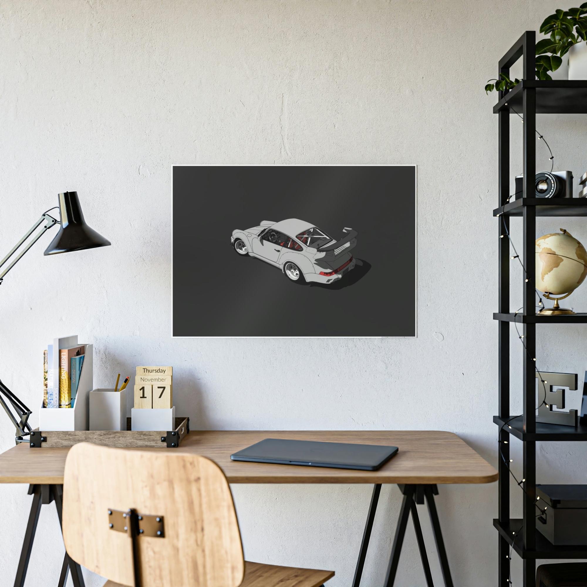 Porsche Porsche's Speed and Style: Natural Canvas & Poster Print Set