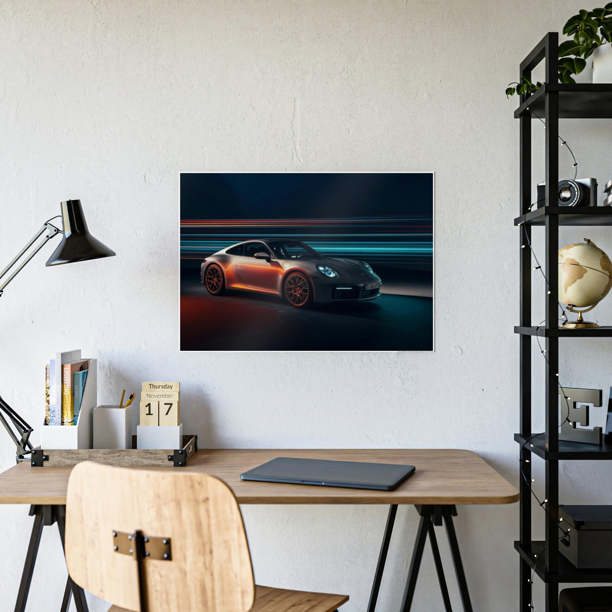 Porsche Porsche Power and Style: A Stunning Framed Poster & Canvas for Automotive Aficionados