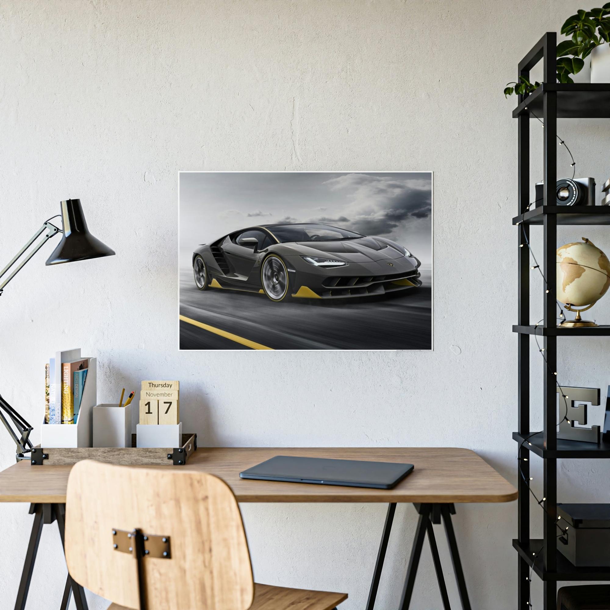 Lamborghini Italian Engineering Masterpiece: Canvas & Poster of a Lamborghini on High-Quality Print