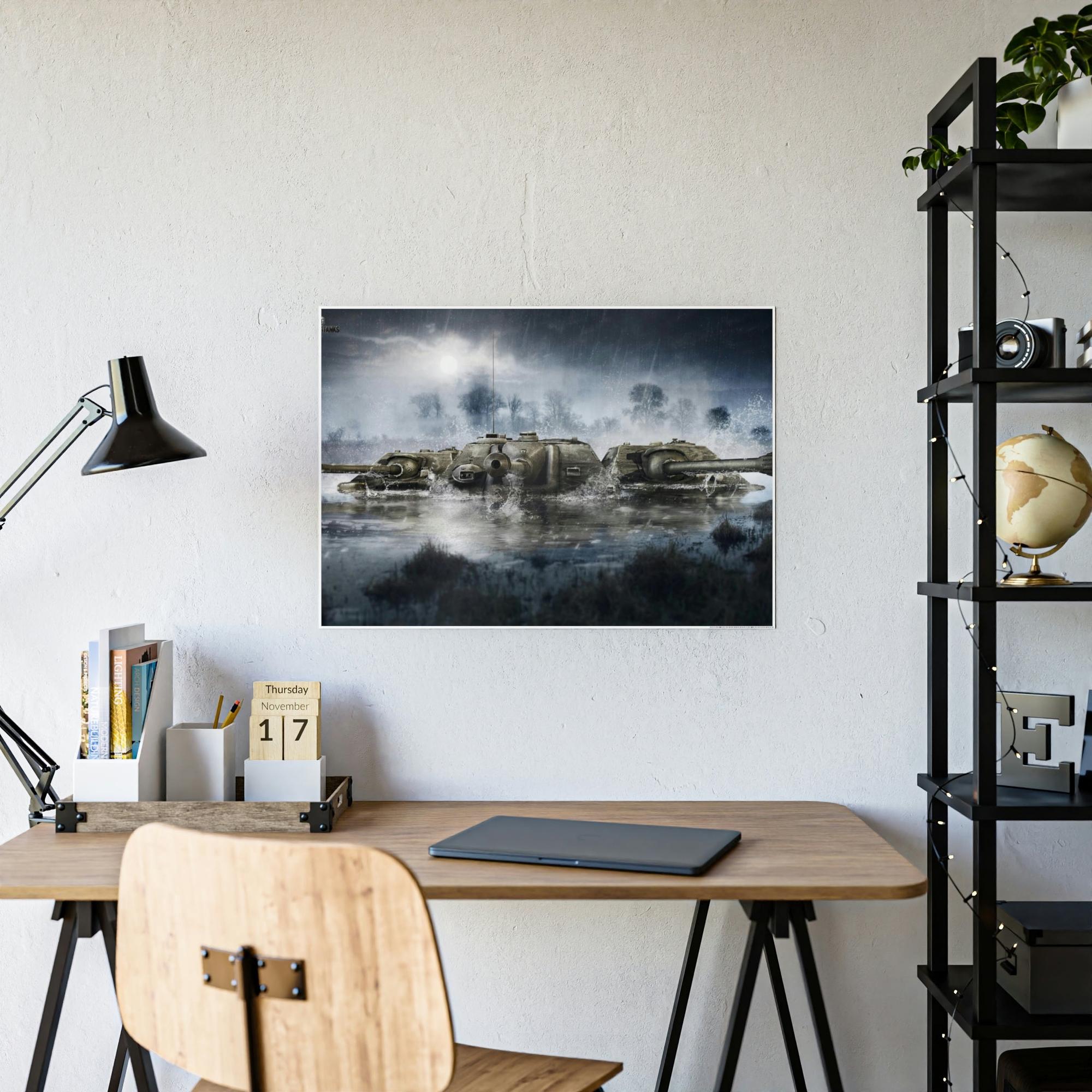 World Of Tanks Tank Warriors United: Dynamic World of Tanks Canvas Wall Art
