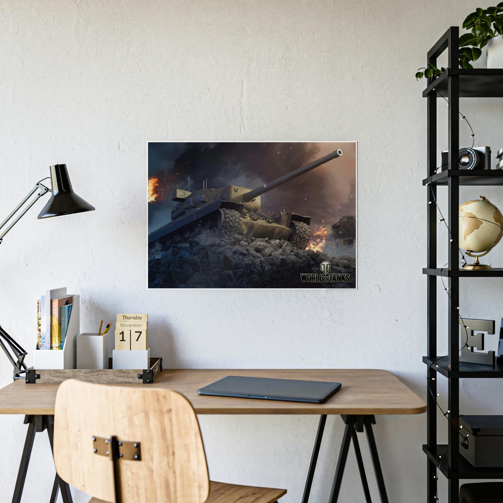 World Of Tanks Armored Warriors in Motion: Striking World of Tanks Canvas Wall Art