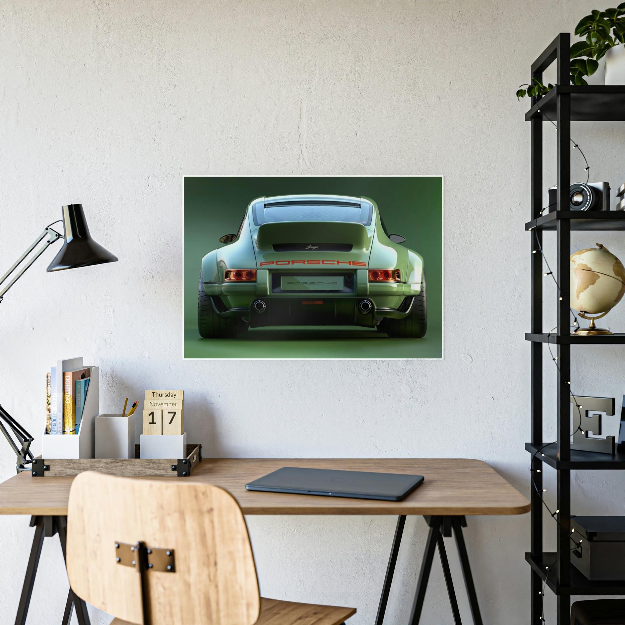 Porsche Porsche's Timeless Elegance: Wall Art Print on Natural Canvas