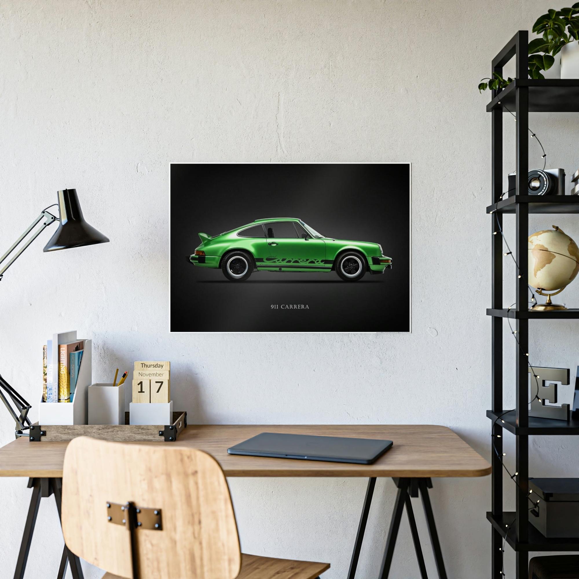 Porsche Natural Canvas Porsche Print: Elegant Wall Art for Car Collectors